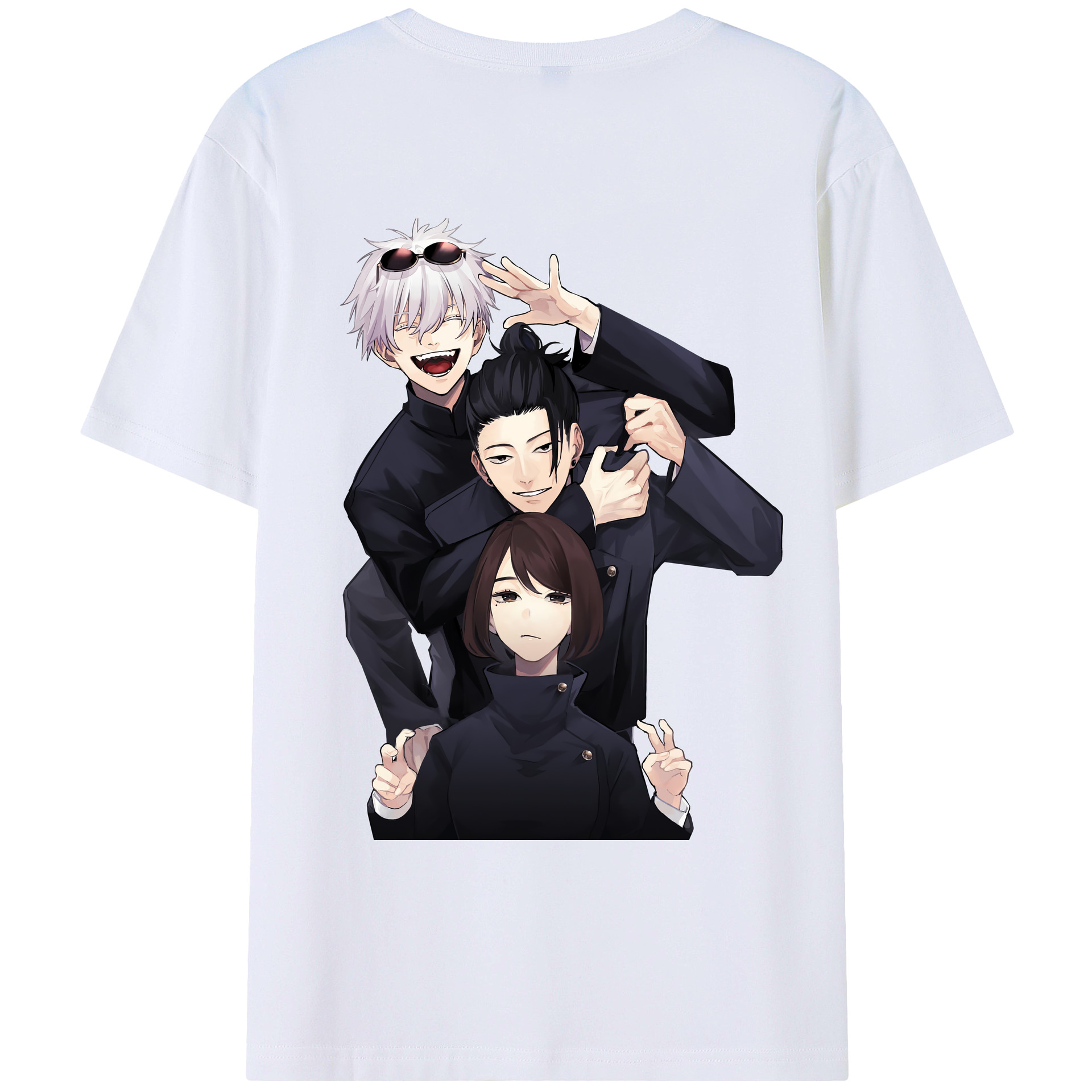 （画像用） 呪術廻戦 Jujutsu Kaisen 綿100％ メンズ半袖Tシャツ（バックプリント） 通気性