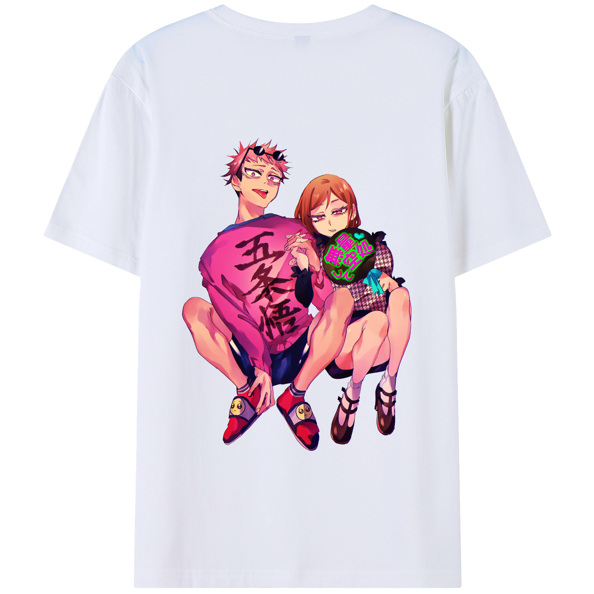 （画像用） 呪術廻戦 Jujutsu Kaisen 綿100％ メンズ半袖Tシャツ（バックプリント） 通気性