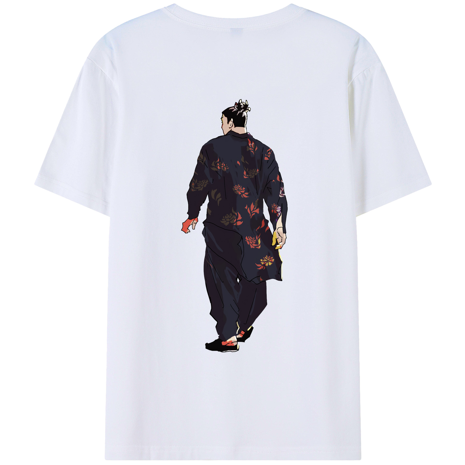 （画像用） 呪術廻戦 Jujutsu Kaisen 綿100％ メンズ半袖Tシャツ（バックプリント） 通気性