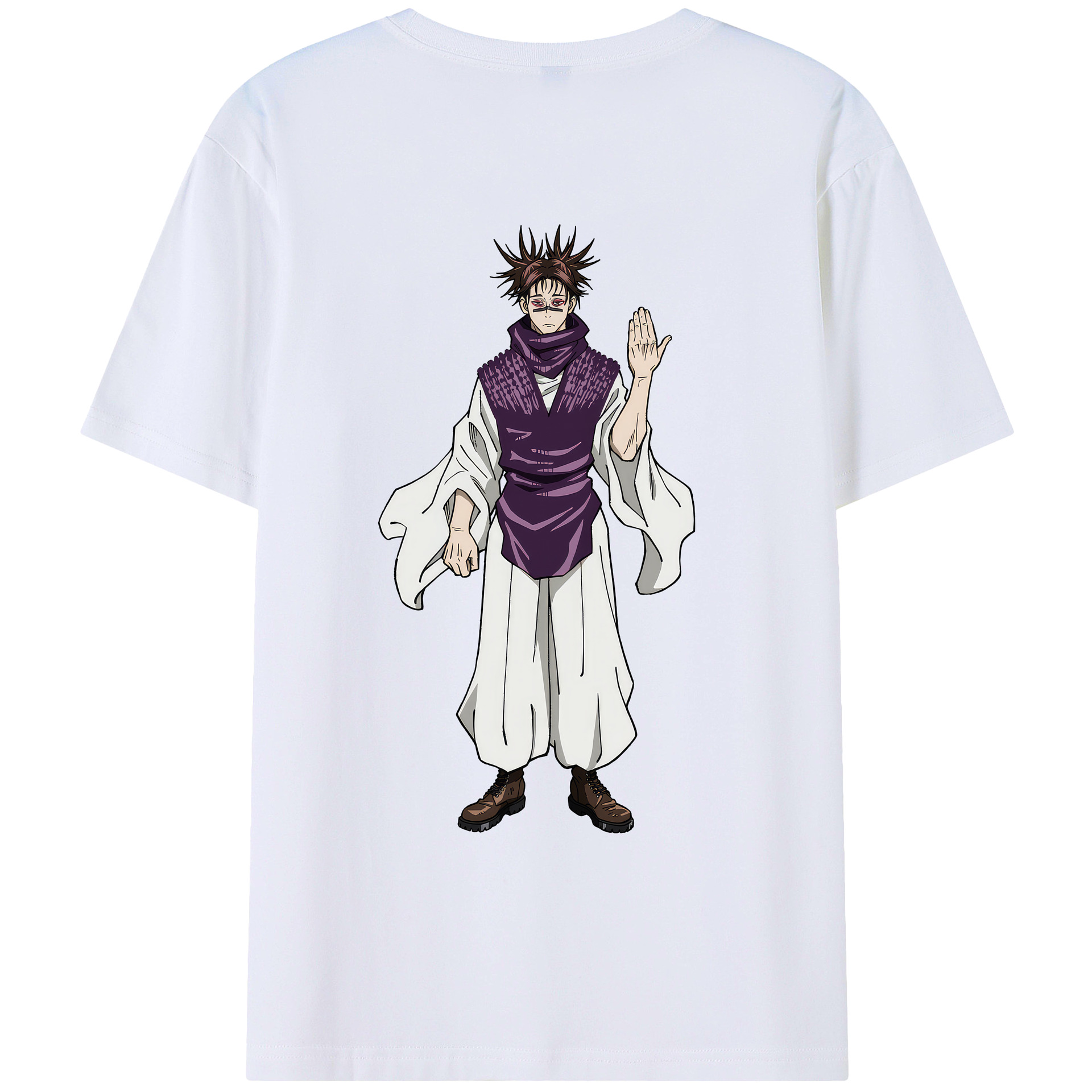 （画像用） 呪術廻戦 Jujutsu Kaisen 綿100％ メンズ半袖Tシャツ（バックプリント） 通気性