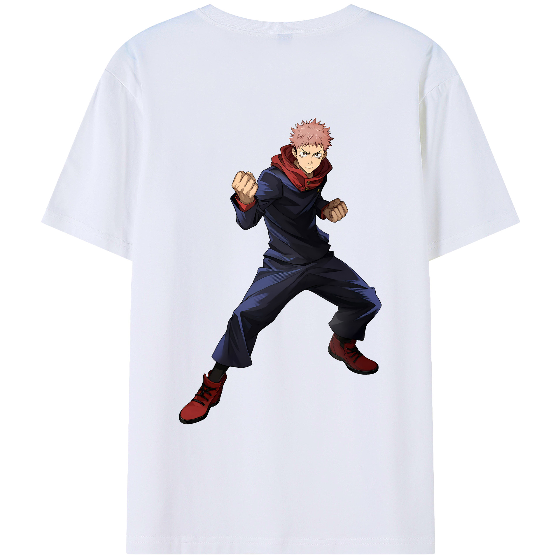 （画像用） 呪術廻戦 Jujutsu Kaisen 綿100％ メンズ半袖Tシャツ（バックプリント） 通気性