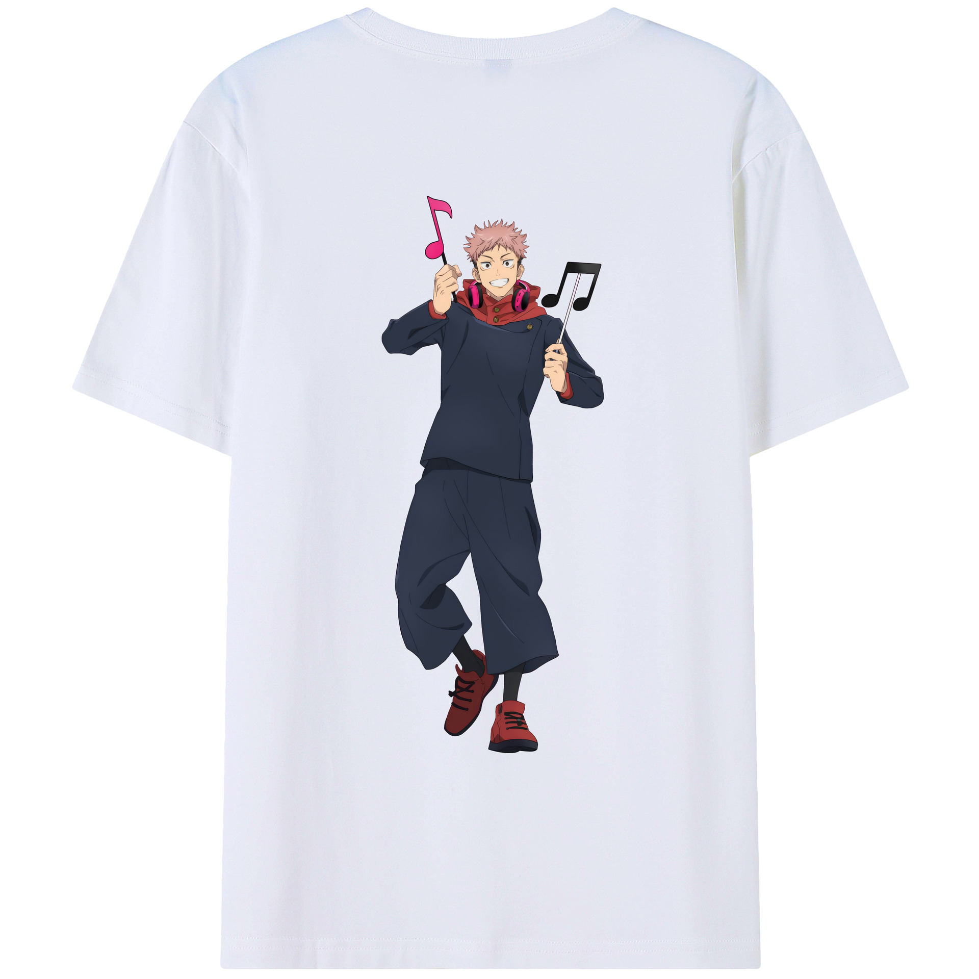 （画像用） 呪術廻戦 Jujutsu Kaisen 綿100％ メンズ半袖Tシャツ（バックプリント） 通気性