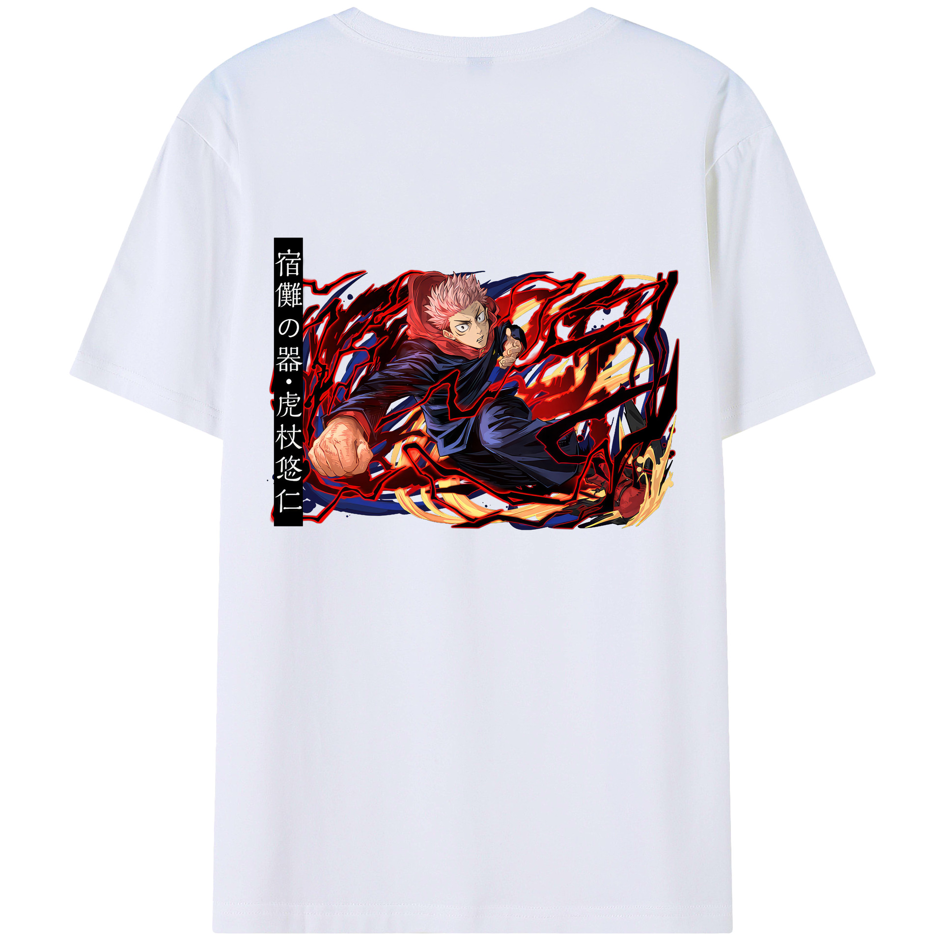 （画像用） 呪術廻戦 Jujutsu Kaisen 綿100％ メンズ半袖Tシャツ（バックプリント） 通気性