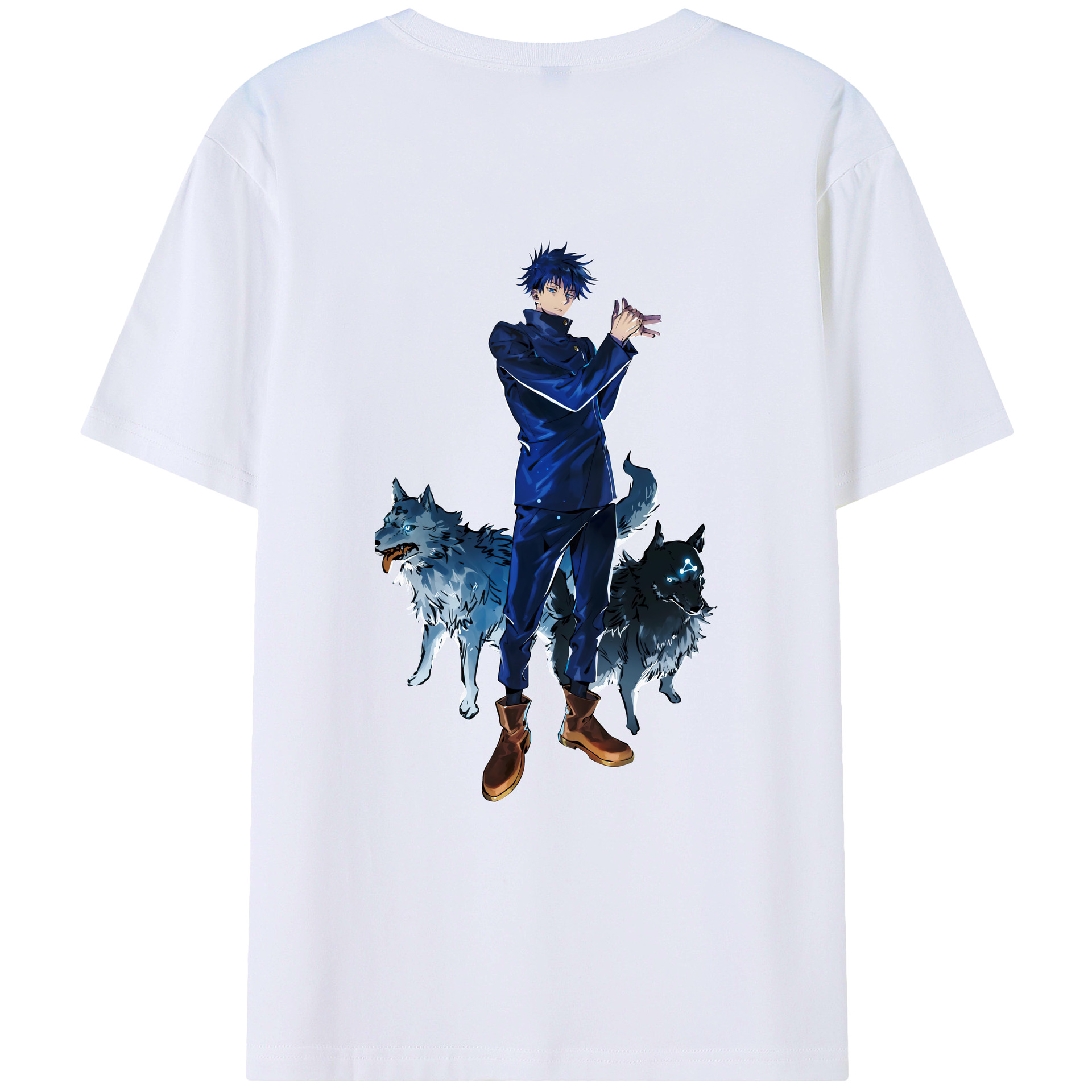 （画像用） 呪術廻戦 Jujutsu Kaisen 綿100％ メンズ半袖Tシャツ（バックプリント） 通気性