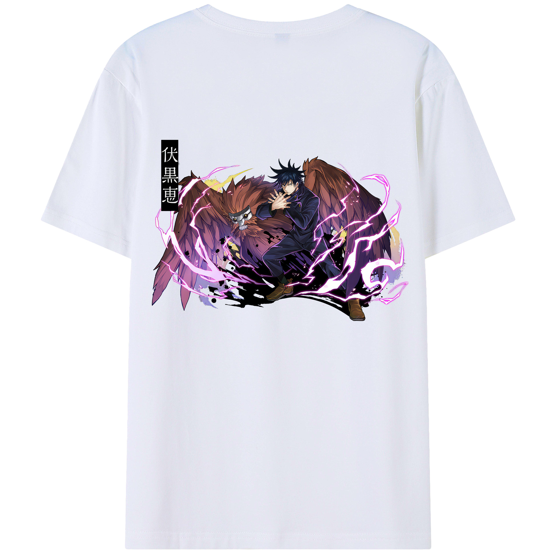 （画像用） 呪術廻戦 Jujutsu Kaisen 綿100％ メンズ半袖Tシャツ（バックプリント） 通気性