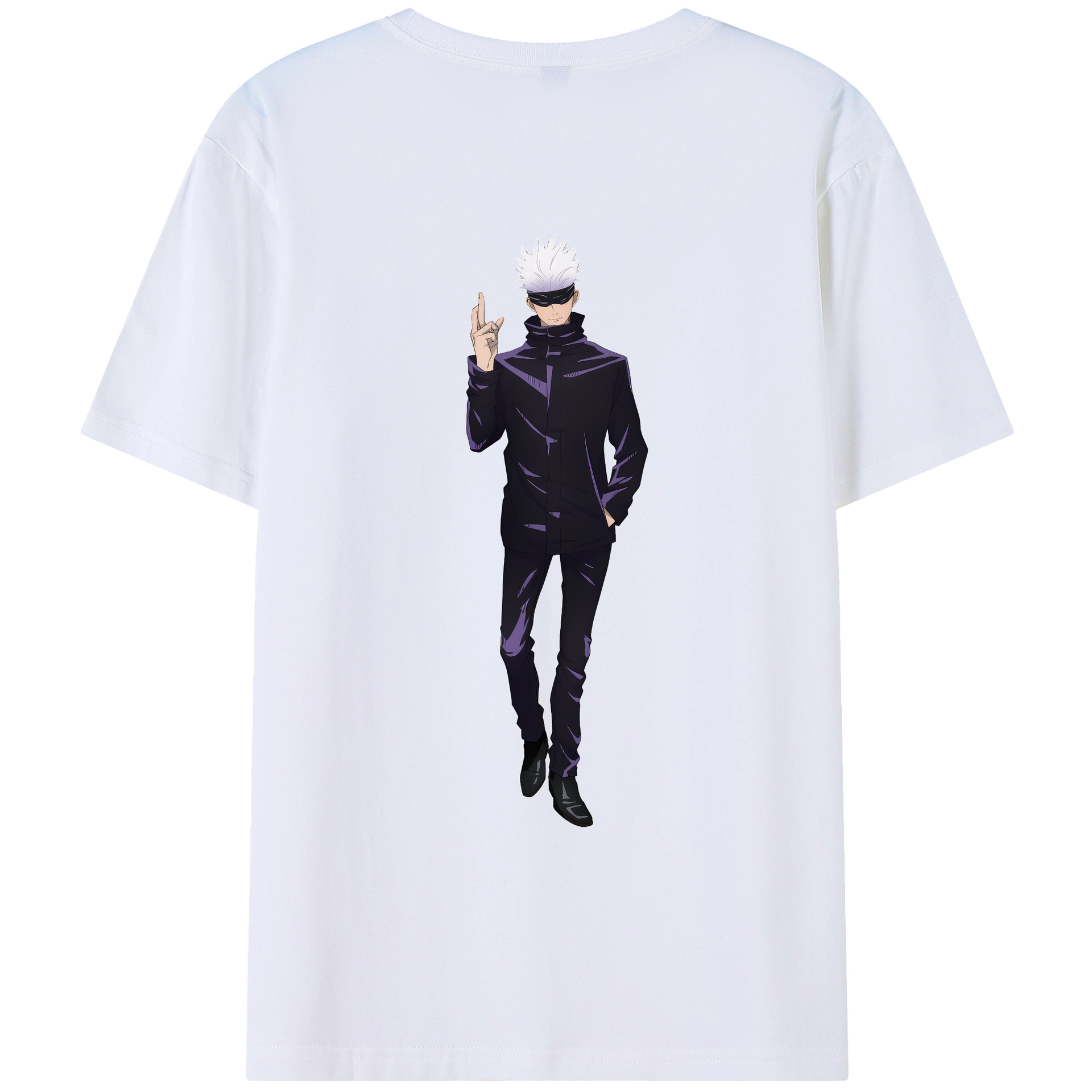 （画像用） 呪術廻戦 Jujutsu Kaisen 綿100％ メンズ半袖Tシャツ（バックプリント） 通気性