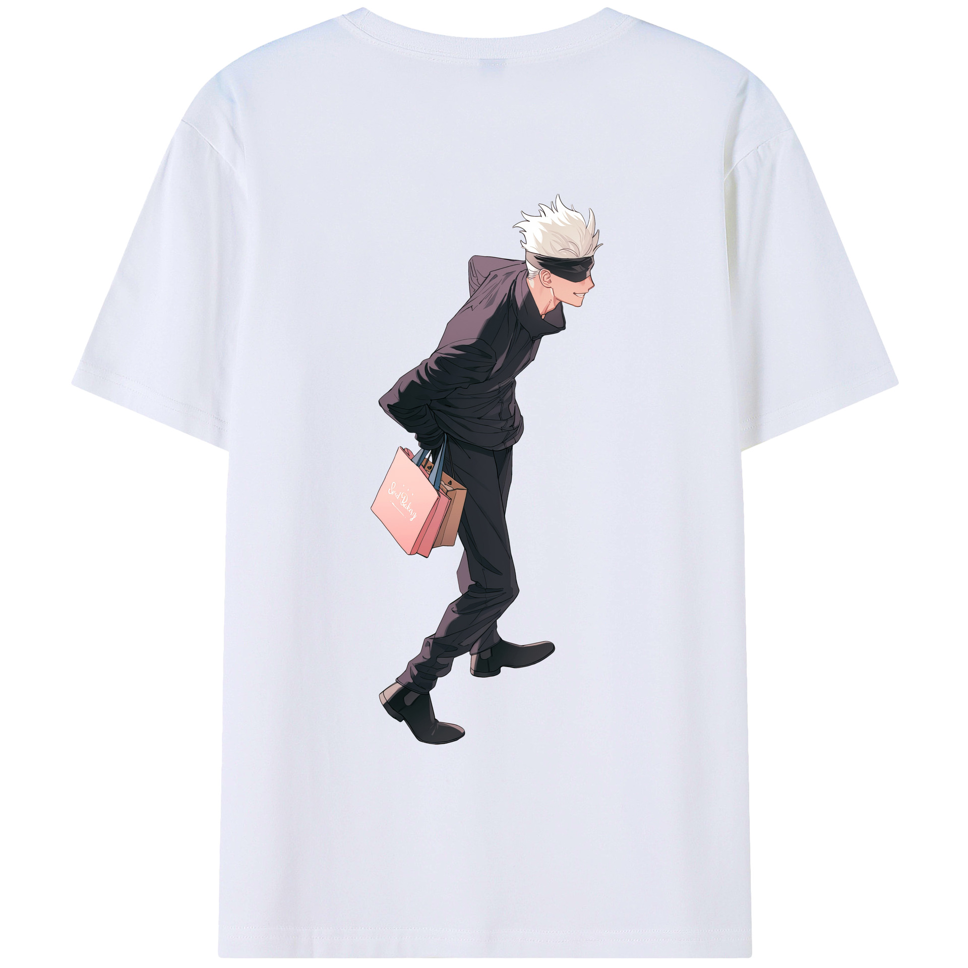 （画像用） 呪術廻戦 Jujutsu Kaisen 綿100％ メンズ半袖Tシャツ（バックプリント） 通気性
