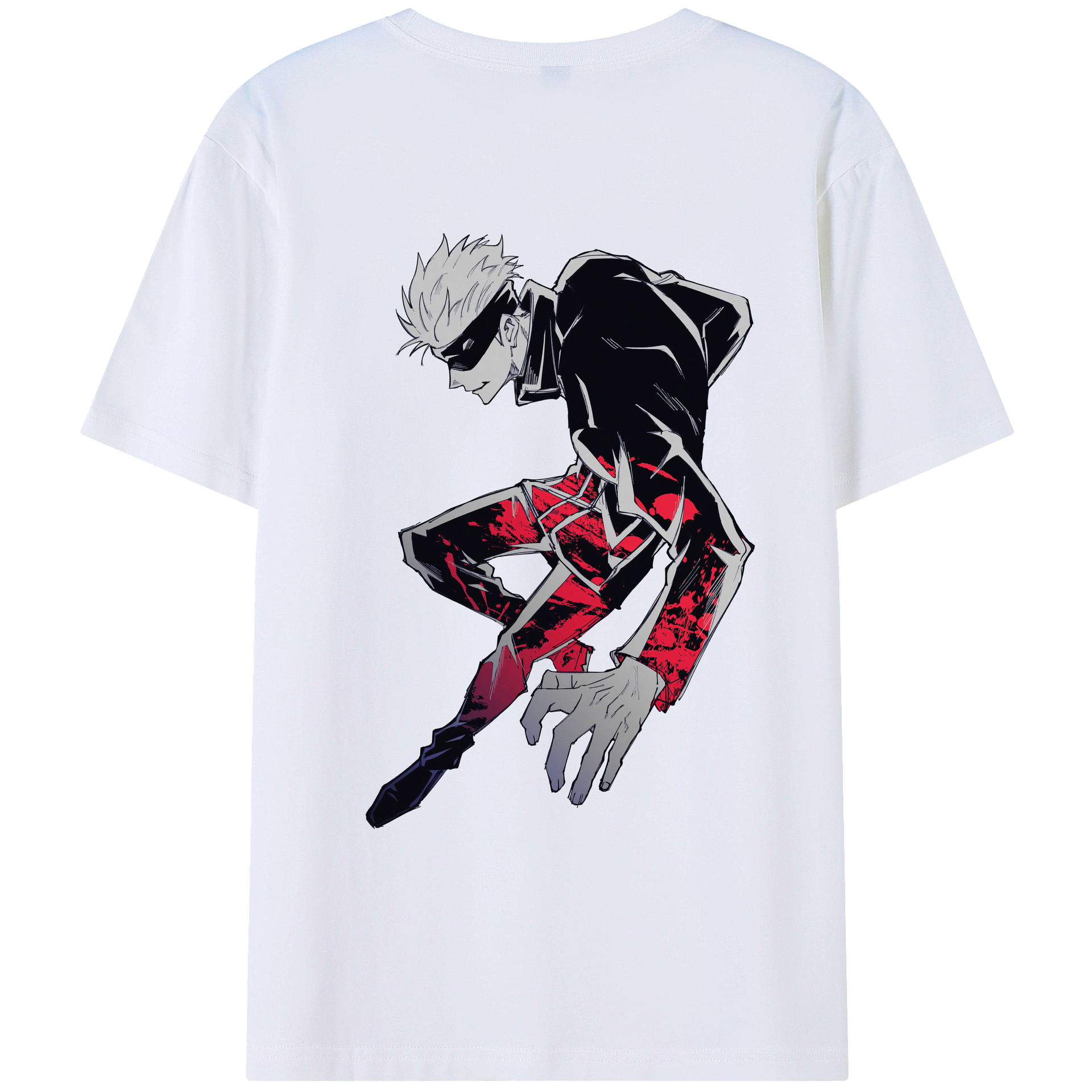 （画像用） 呪術廻戦 Jujutsu Kaisen 綿100％ メンズ半袖Tシャツ（バックプリント） 通気性