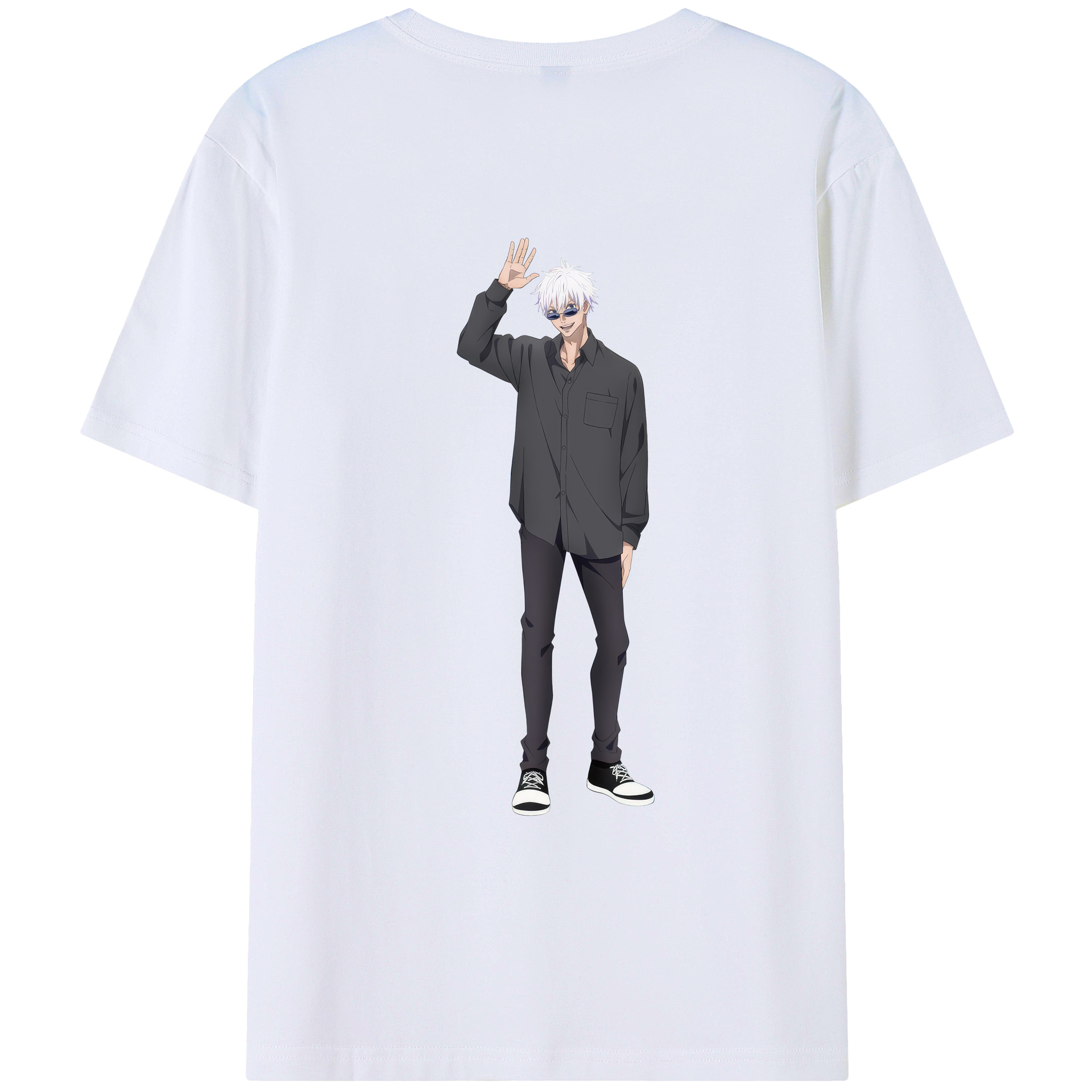 （画像用） 呪術廻戦 Jujutsu Kaisen 綿100％ メンズ半袖Tシャツ（バックプリント） 通気性