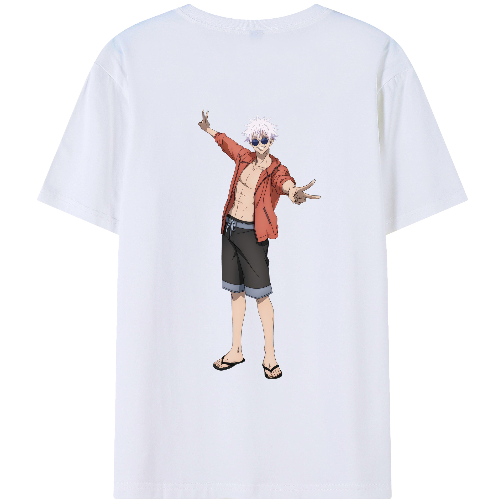 （画像用） 呪術廻戦 Jujutsu Kaisen 綿100％ メンズ半袖Tシャツ（バックプリント） 通気性