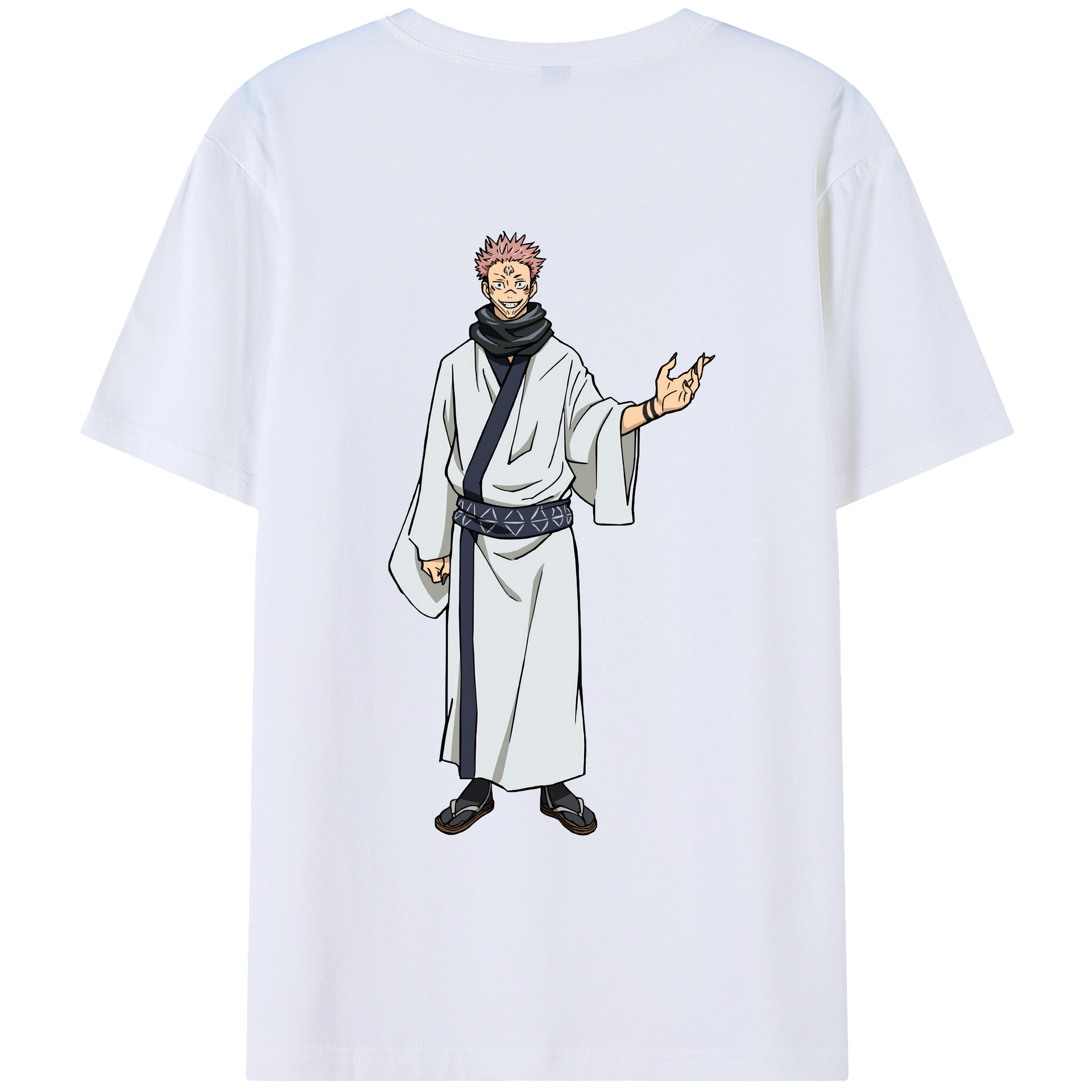 （画像用） 呪術廻戦 Jujutsu Kaisen 綿100％ メンズ半袖Tシャツ（バックプリント） 通気性