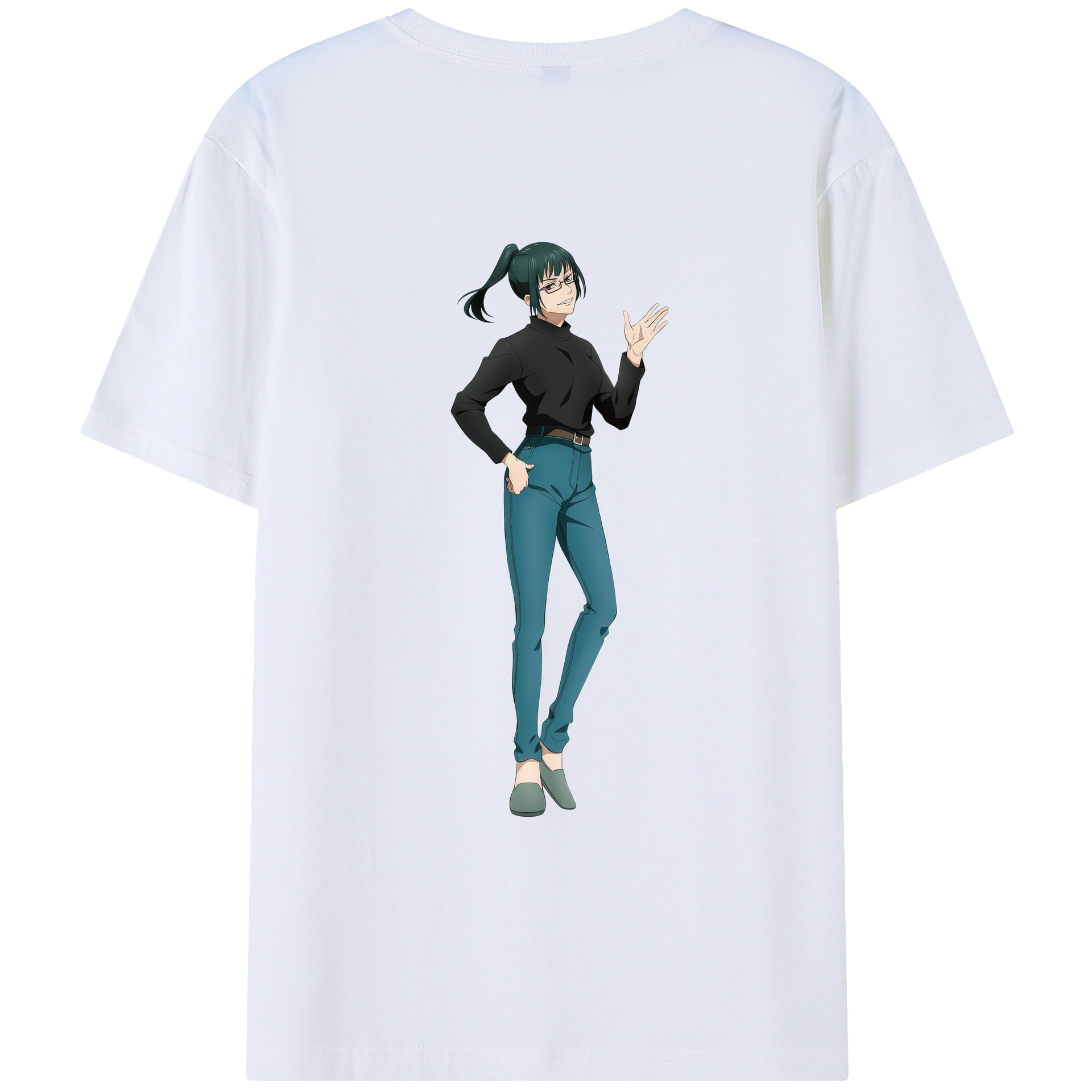 （画像用） 呪術廻戦 Jujutsu Kaisen 綿100％ メンズ半袖Tシャツ（バックプリント） 通気性