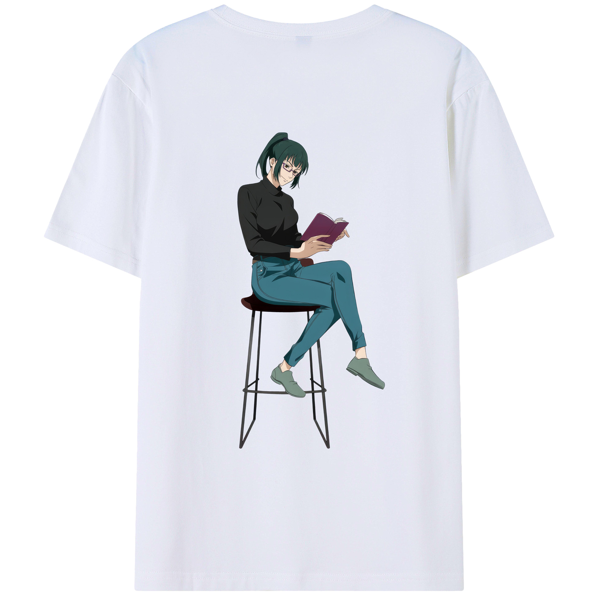 （画像用） 呪術廻戦 Jujutsu Kaisen 綿100％ メンズ半袖Tシャツ（バックプリント） 通気性