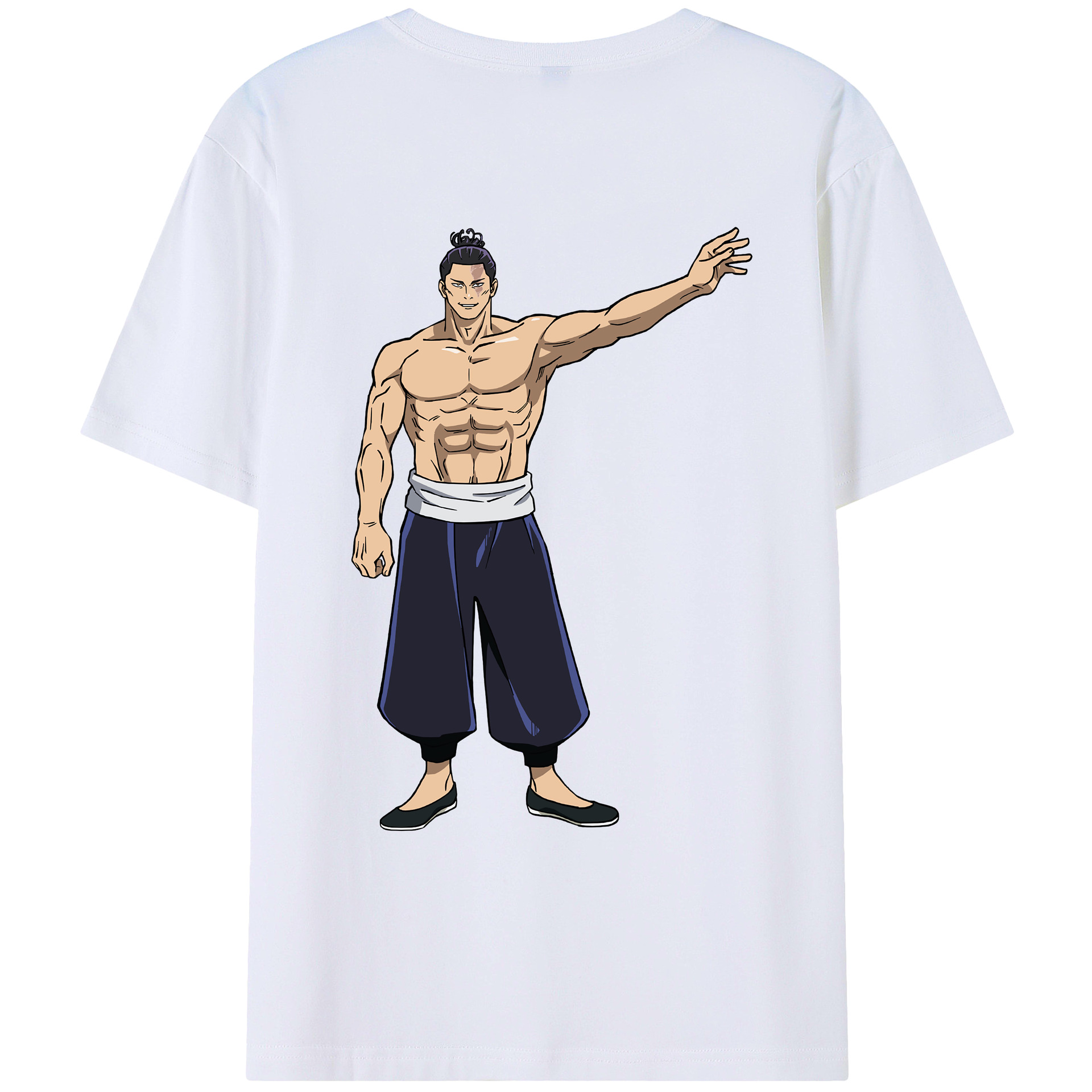 （画像用） 呪術廻戦 Jujutsu Kaisen 綿100％ メンズ半袖Tシャツ（バックプリント） 通気性