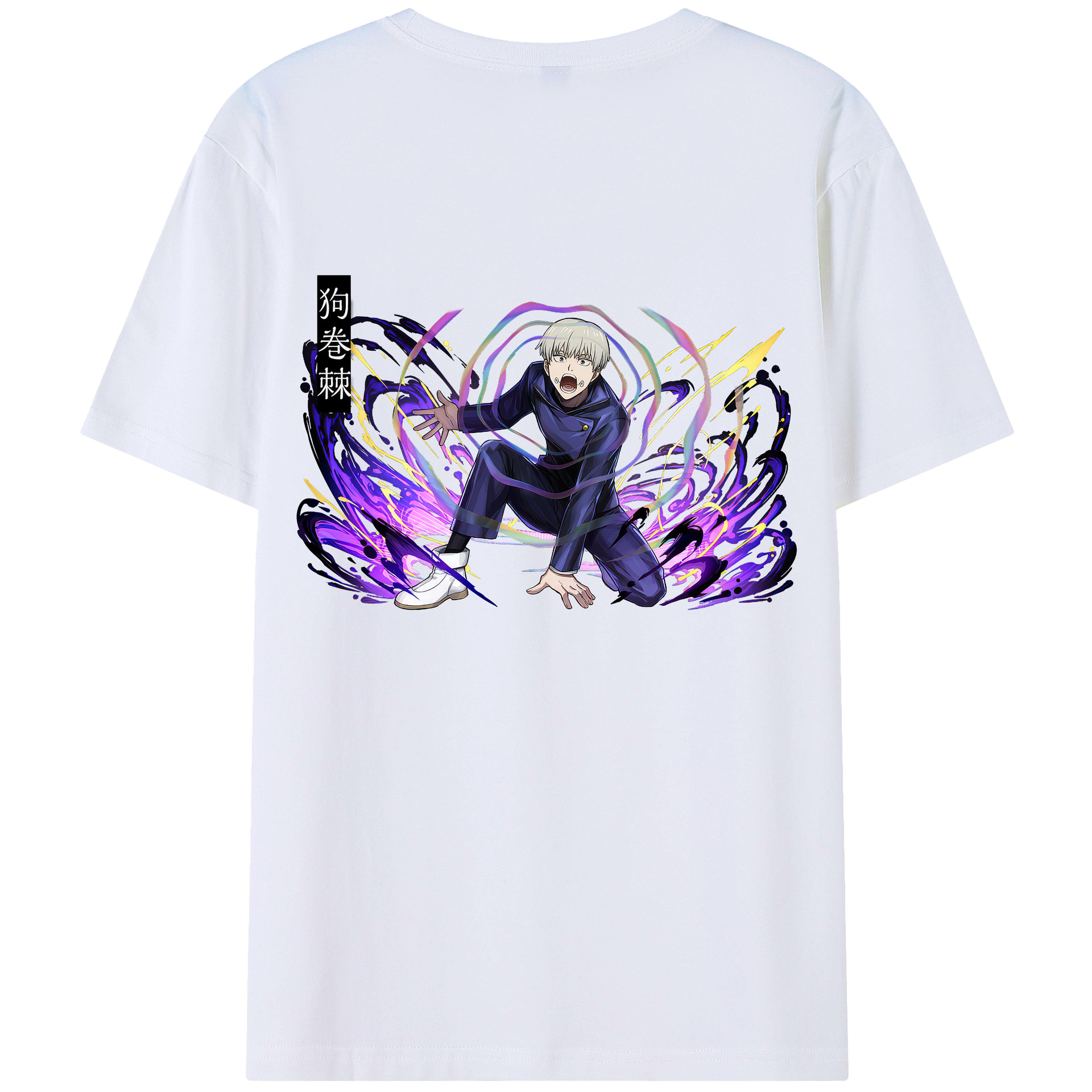 （画像用） 呪術廻戦 Jujutsu Kaisen 綿100％ メンズ半袖Tシャツ（バックプリント） 通気性