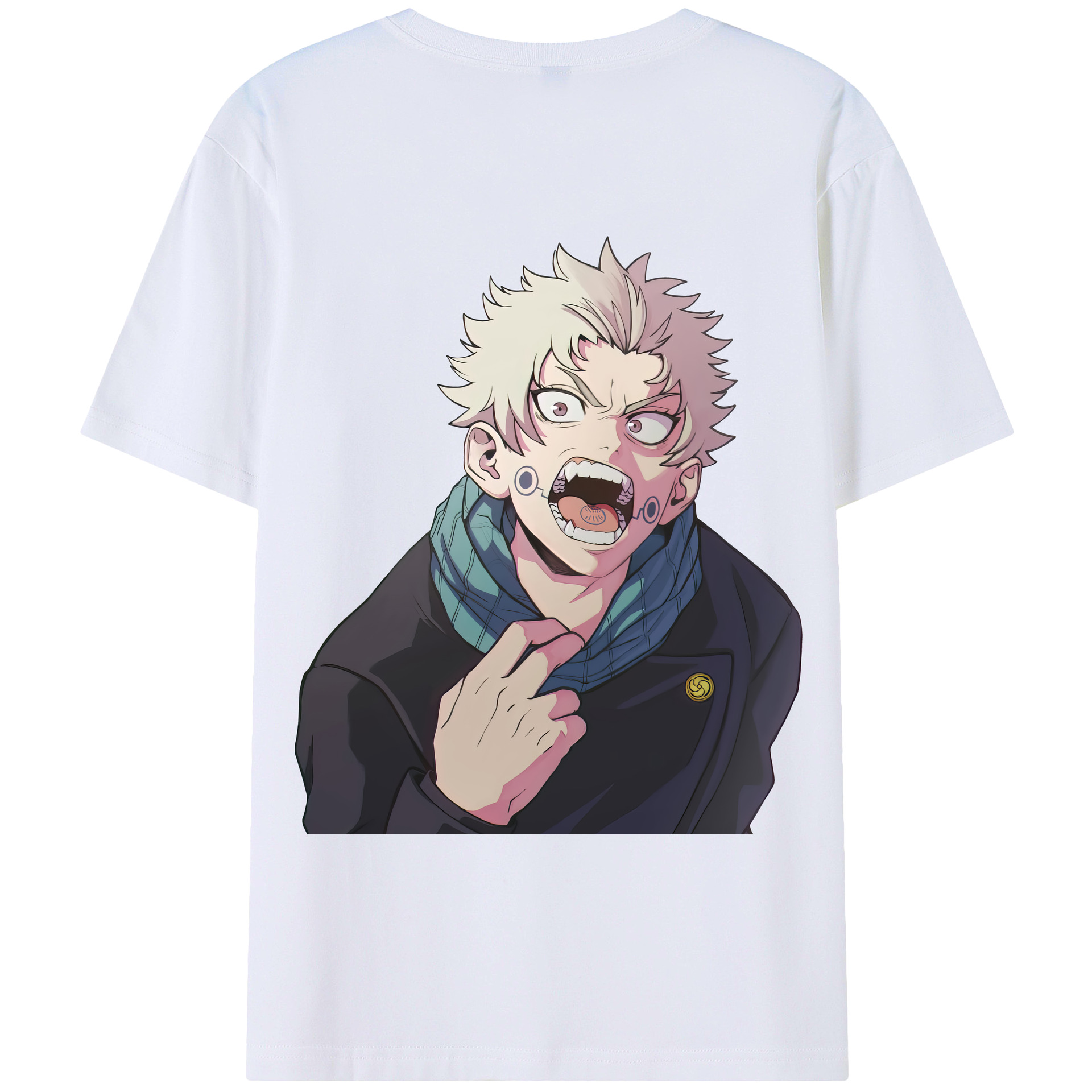 （画像用） 呪術廻戦 Jujutsu Kaisen 綿100％ メンズ半袖Tシャツ（バックプリント） 通気性