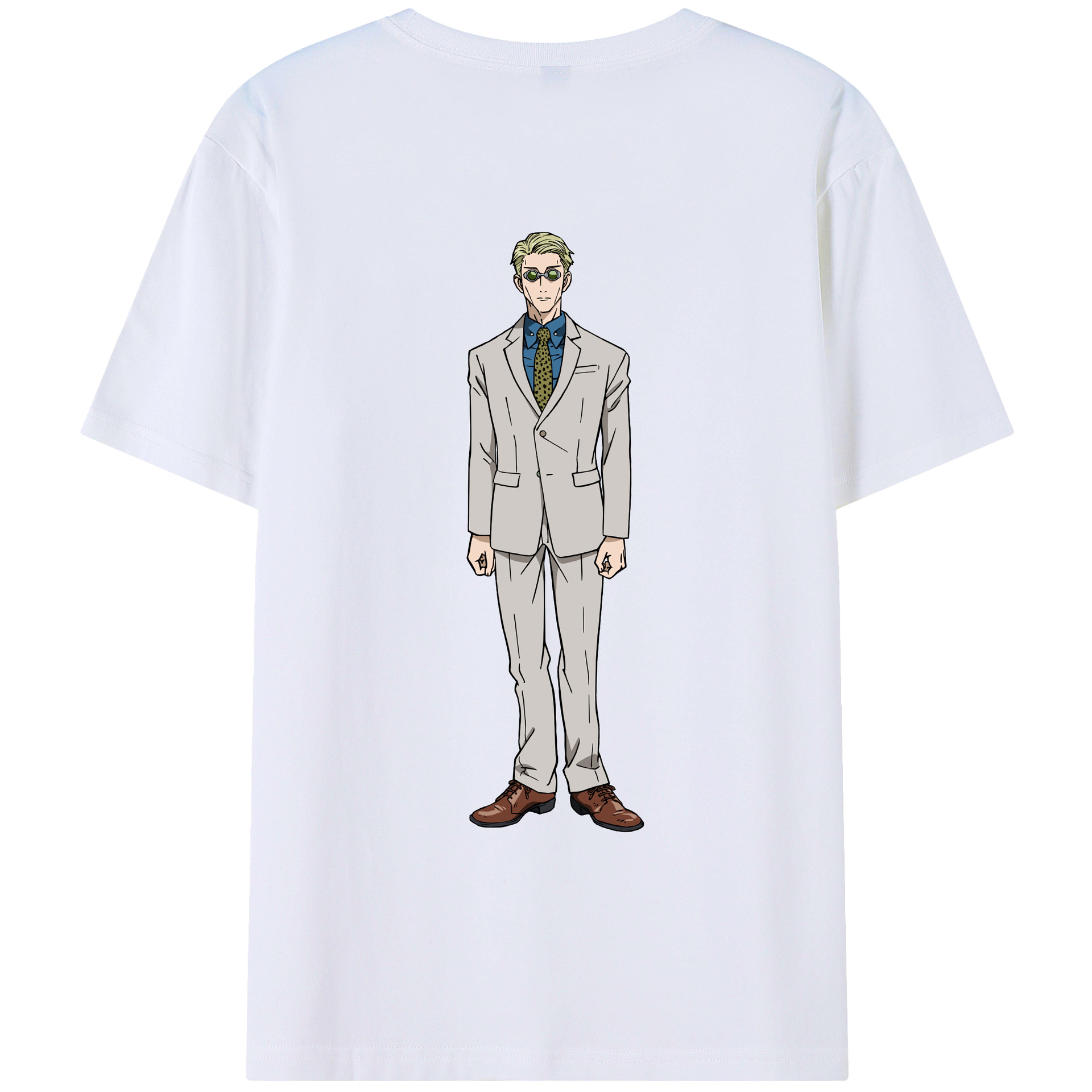 （画像用） 呪術廻戦 Jujutsu Kaisen 綿100％ メンズ半袖Tシャツ（バックプリント） 通気性