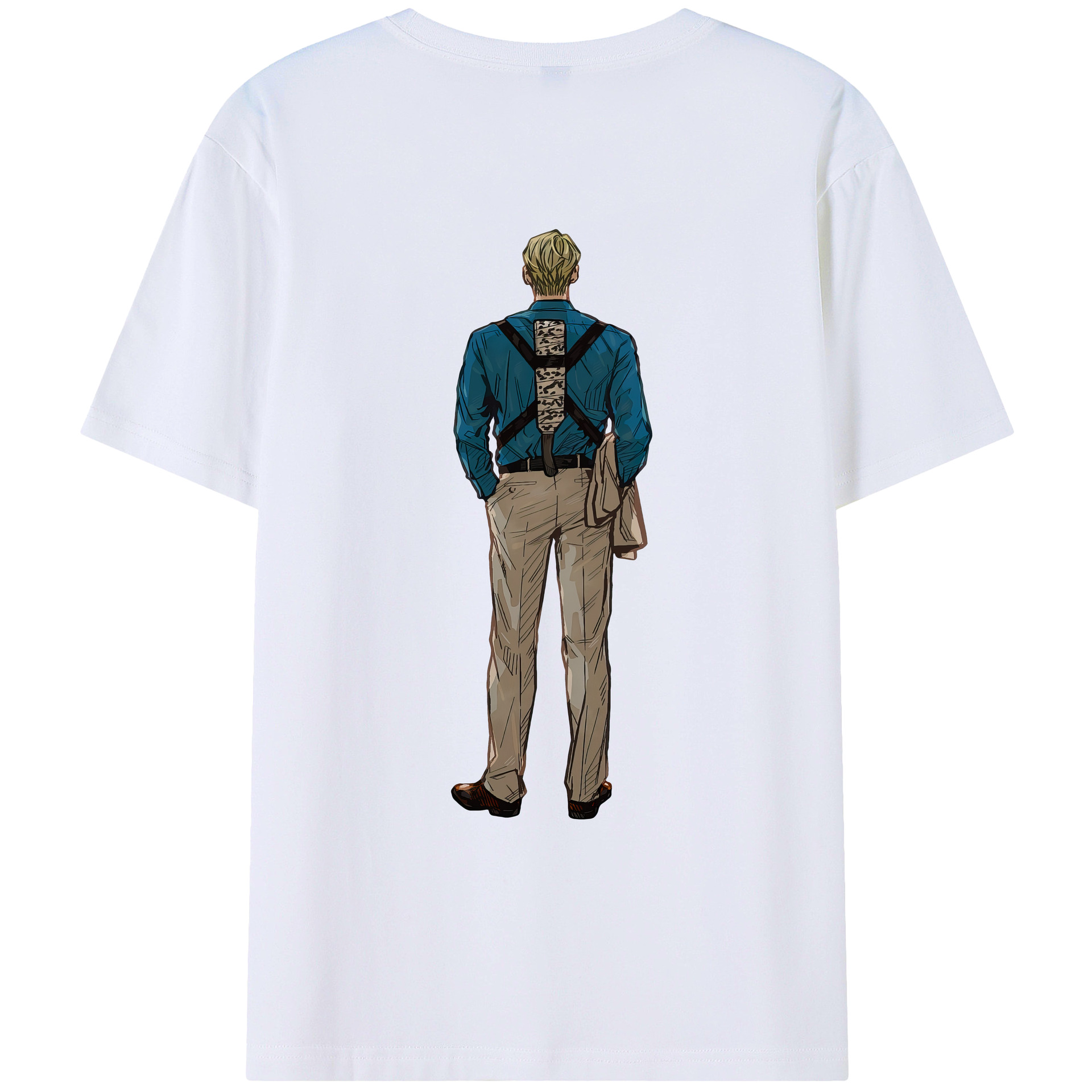 （画像用） 呪術廻戦 Jujutsu Kaisen 綿100％ メンズ半袖Tシャツ（バックプリント） 通気性