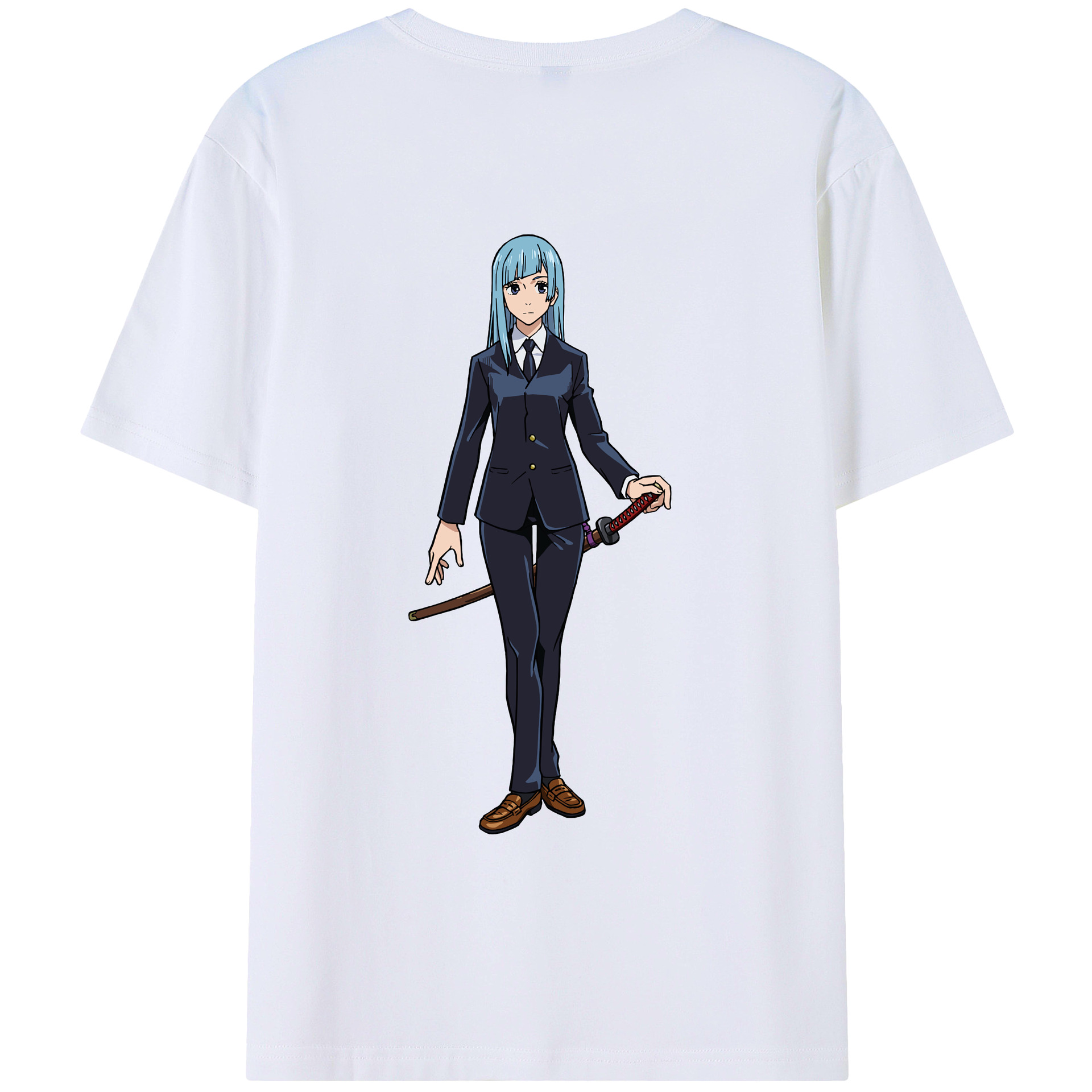 （画像用） 呪術廻戦 Jujutsu Kaisen 綿100％ メンズ半袖Tシャツ（バックプリント） 通気性