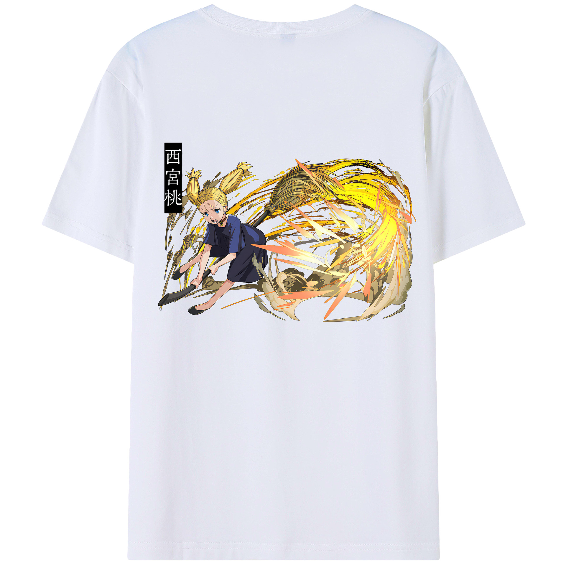 （画像用） 呪術廻戦 Jujutsu Kaisen 綿100％ メンズ半袖Tシャツ（バックプリント） 通気性