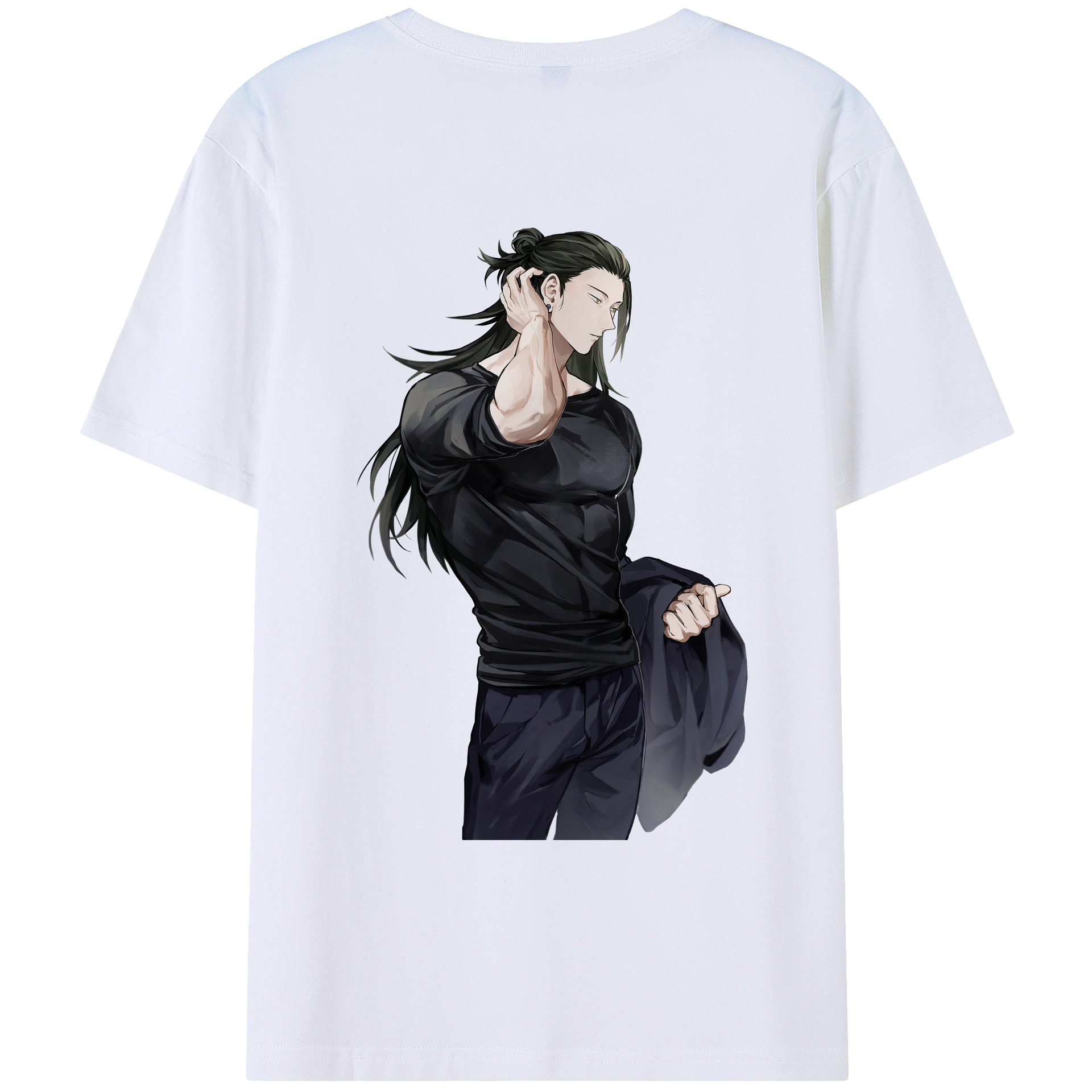 （画像用） 呪術廻戦 Jujutsu Kaisen 綿100％ メンズ半袖Tシャツ（バックプリント） 通気性