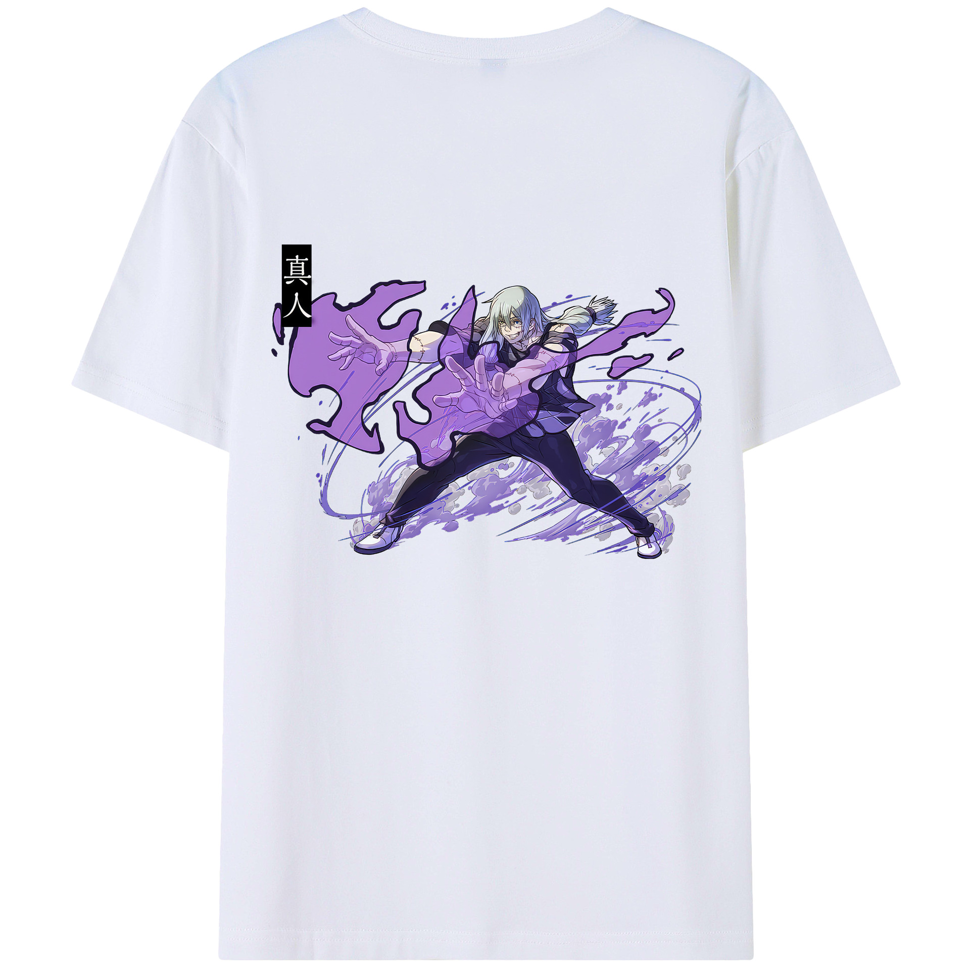 （画像用） 呪術廻戦 Jujutsu Kaisen 綿100％ メンズ半袖Tシャツ（バックプリント） 通気性
