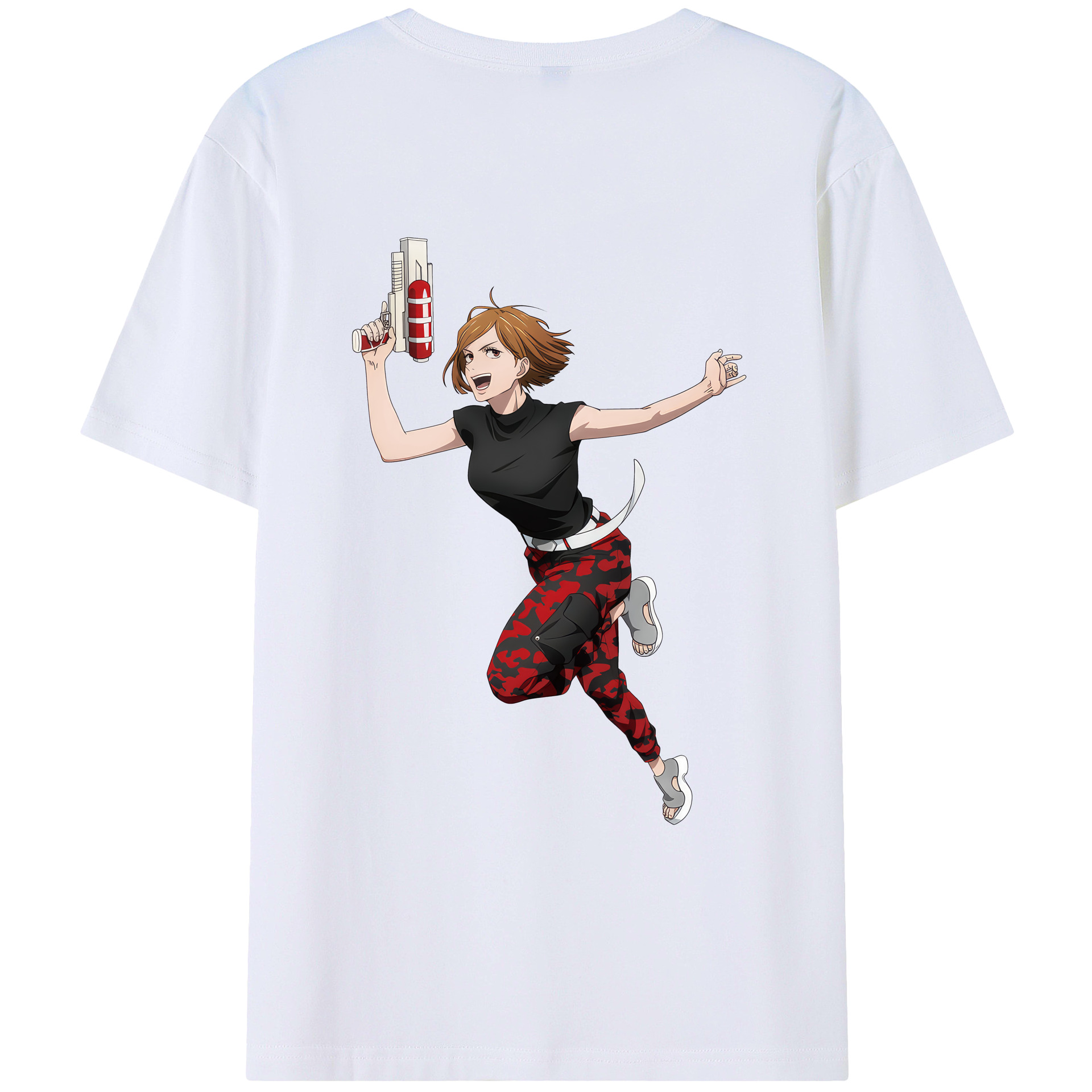 （画像用） 呪術廻戦 Jujutsu Kaisen 綿100％ メンズ半袖Tシャツ（バックプリント） 通気性