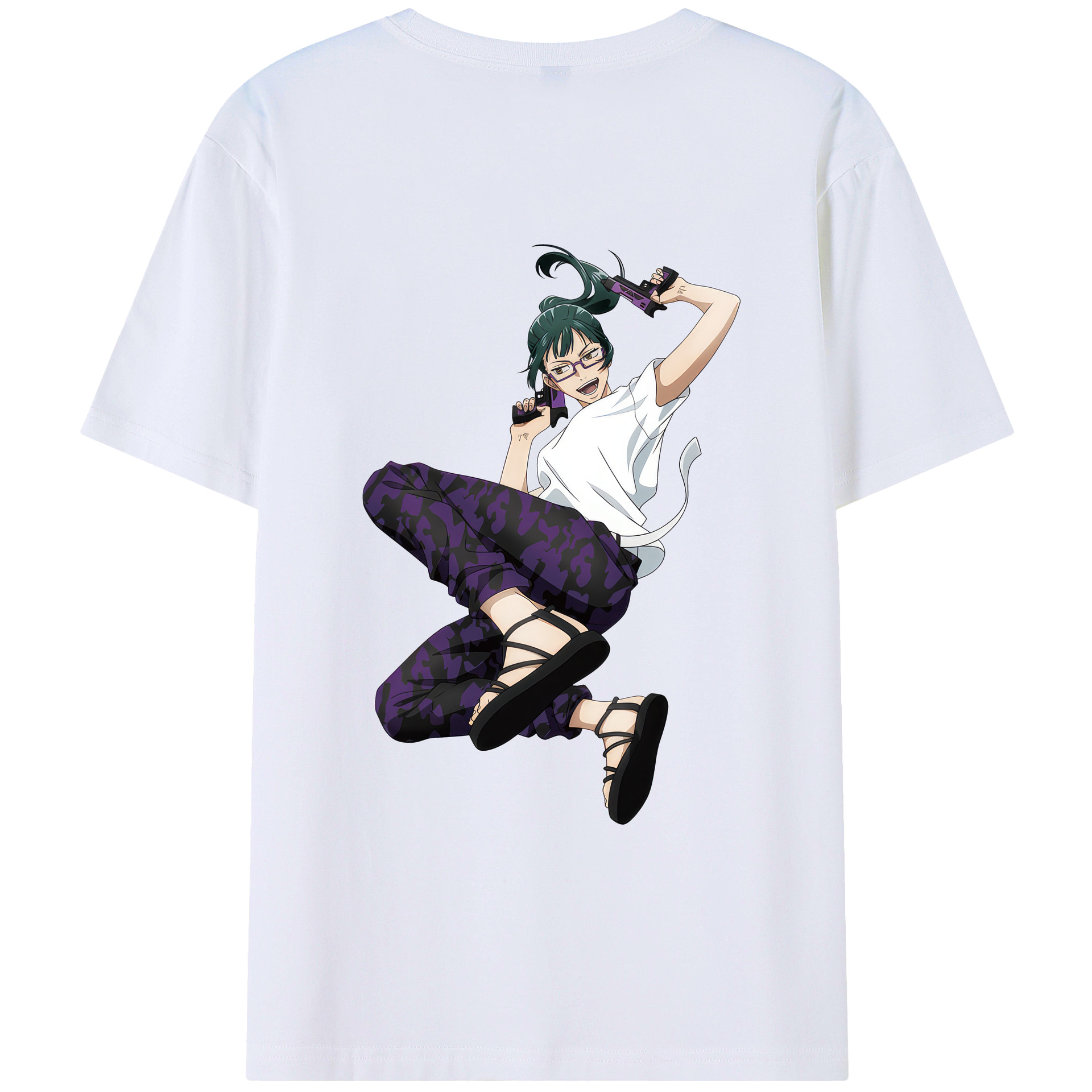 （画像用） 呪術廻戦 Jujutsu Kaisen 綿100％ メンズ半袖Tシャツ（バックプリント） 通気性