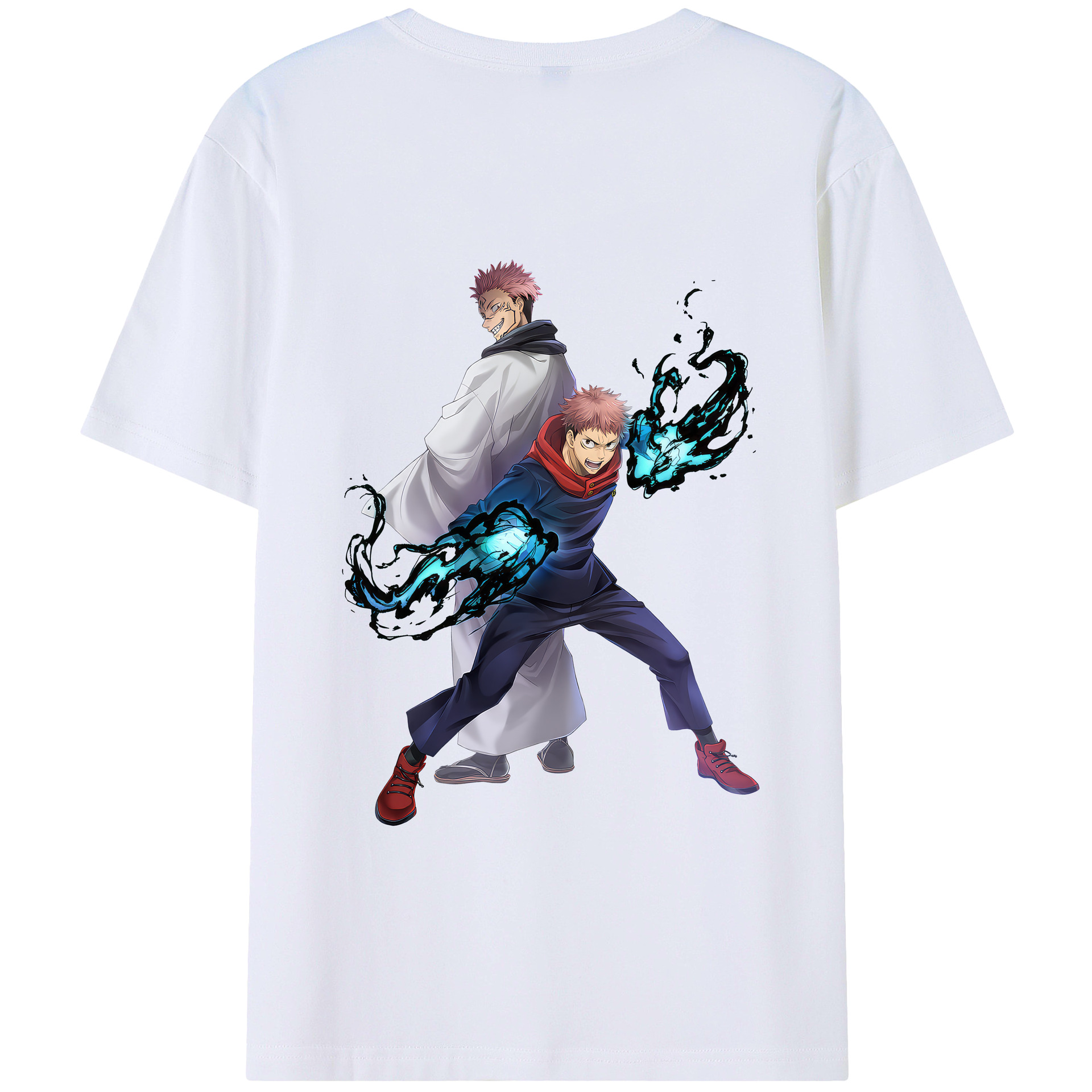 （画像用） 呪術廻戦 Jujutsu Kaisen 綿100％ メンズ半袖Tシャツ（バックプリント） 通気性