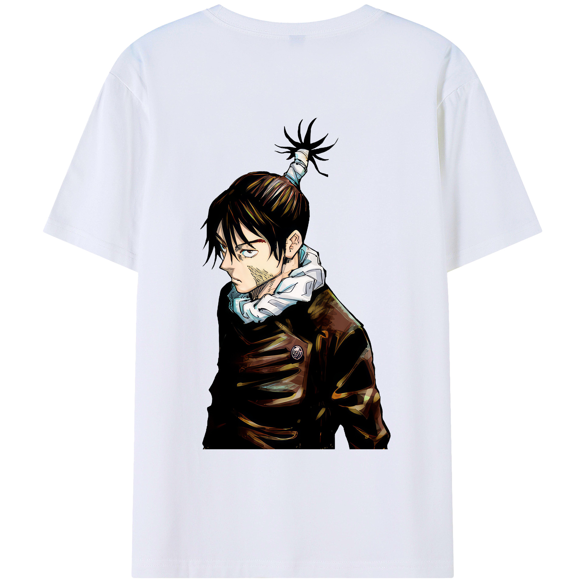 （画像用） 呪術廻戦 Jujutsu Kaisen 綿100％ メンズ半袖Tシャツ（バックプリント） 通気性