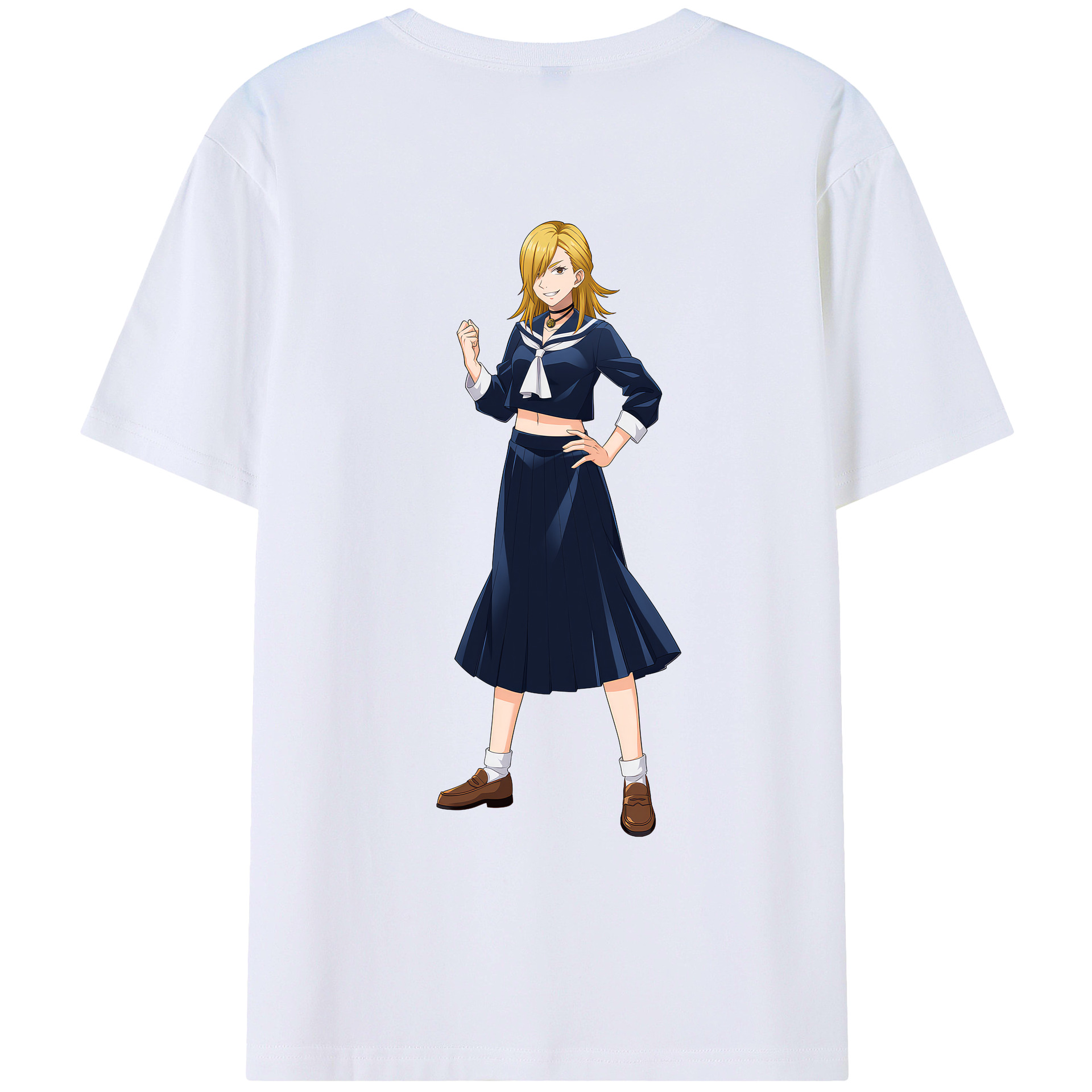 （画像用） 呪術廻戦 Jujutsu Kaisen 綿100％ メンズ半袖Tシャツ（バックプリント） 通気性