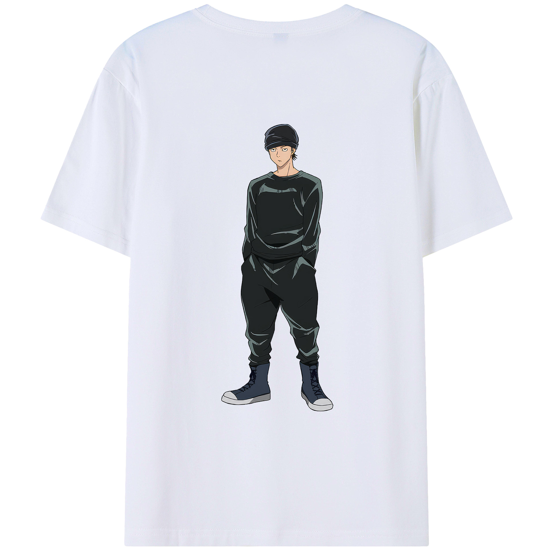 （画像用） 呪術廻戦 Jujutsu Kaisen 綿100％ メンズ半袖Tシャツ（バックプリント） 通気性