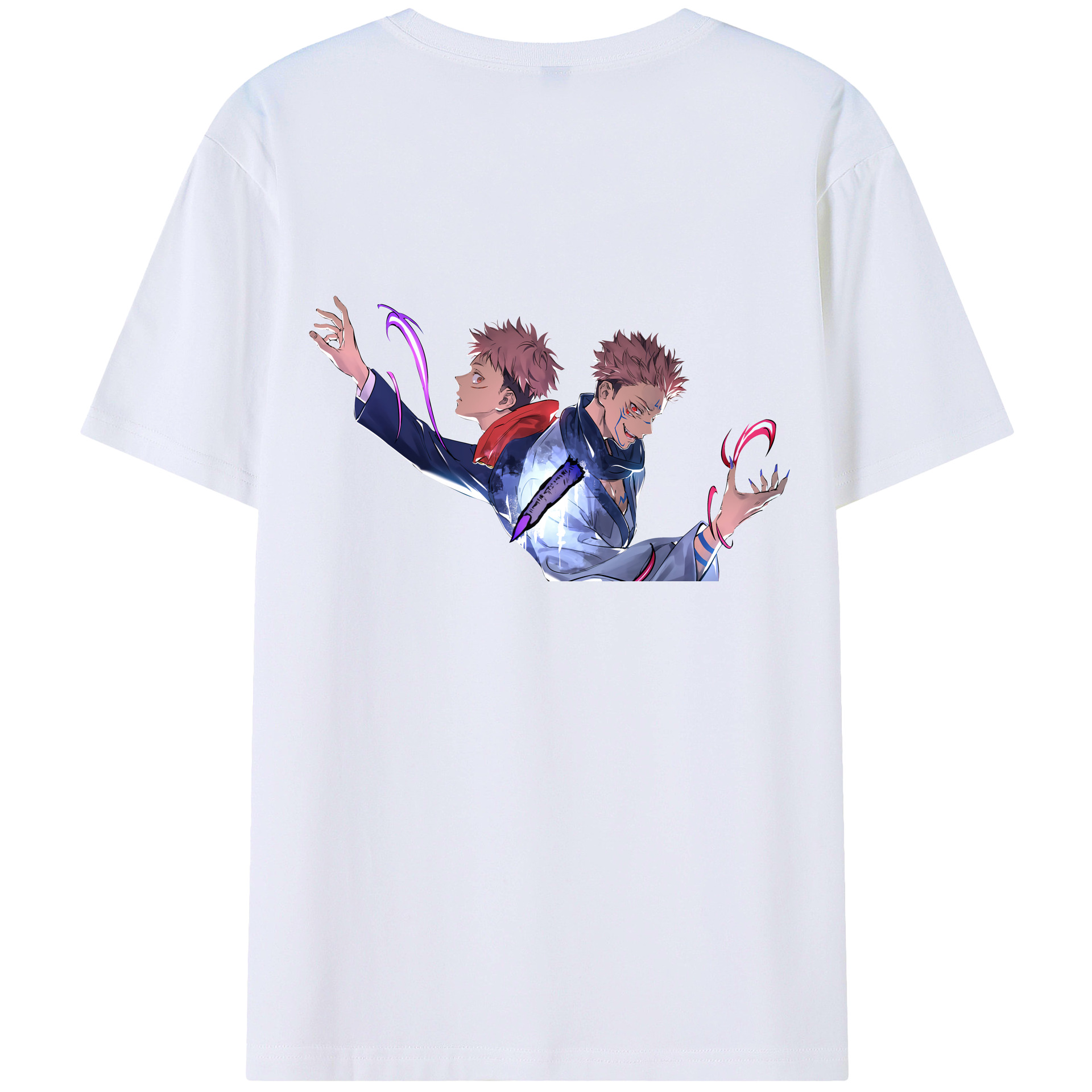 （画像用） 呪術廻戦 Jujutsu Kaisen 綿100％ メンズ半袖Tシャツ（バックプリント） 通気性