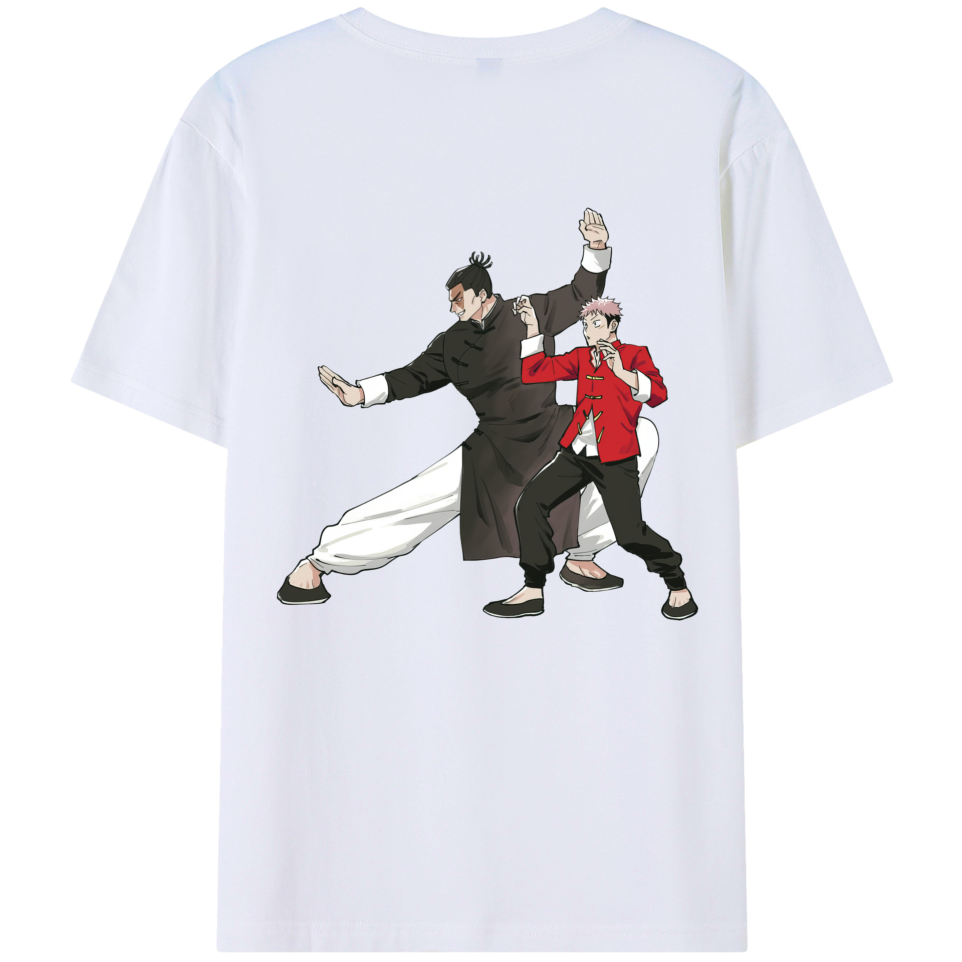 （画像用） 呪術廻戦 Jujutsu Kaisen 綿100％ メンズ半袖Tシャツ（バックプリント） 通気性