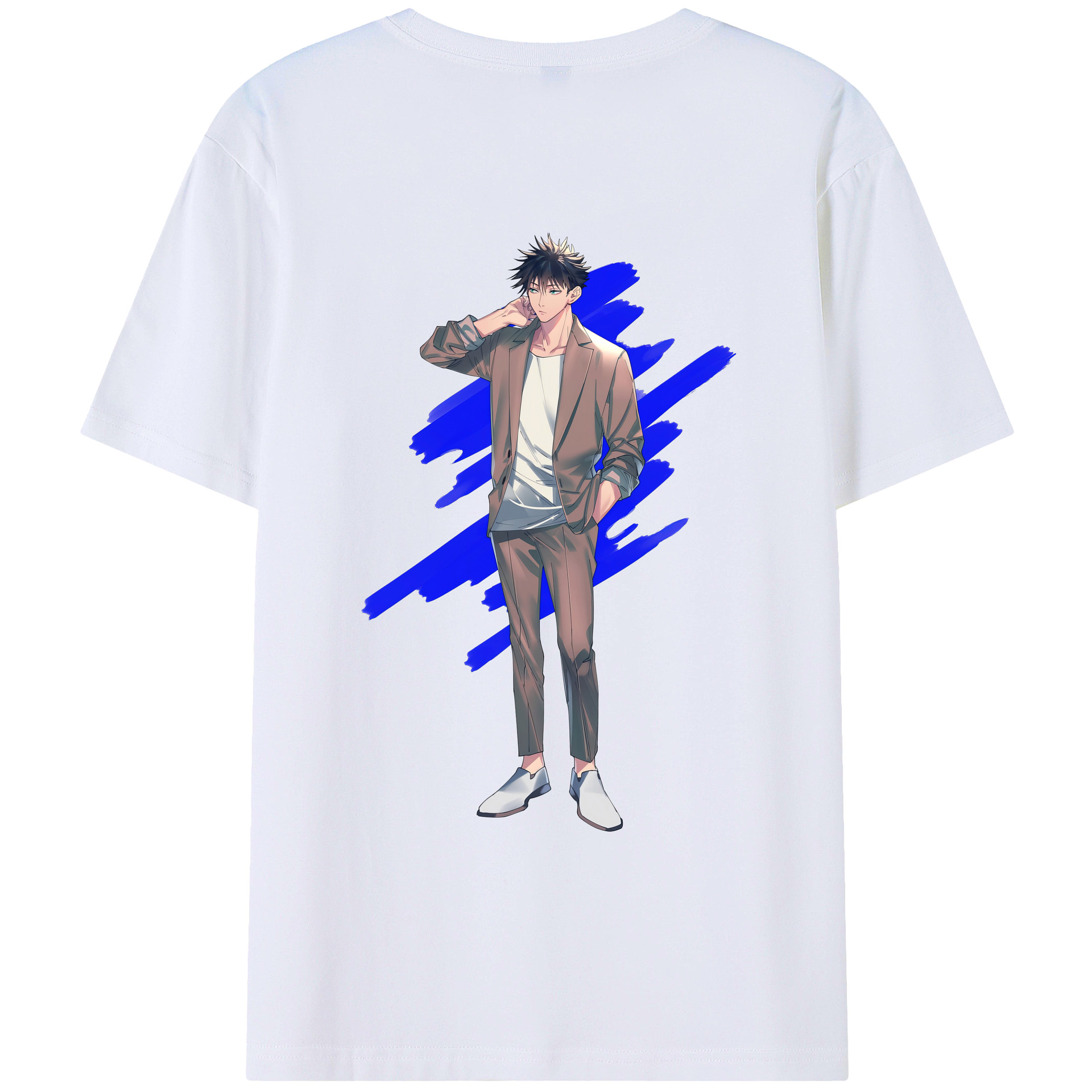 （画像用） 呪術廻戦 Jujutsu Kaisen 綿100％ メンズ半袖Tシャツ（バックプリント） 通気性