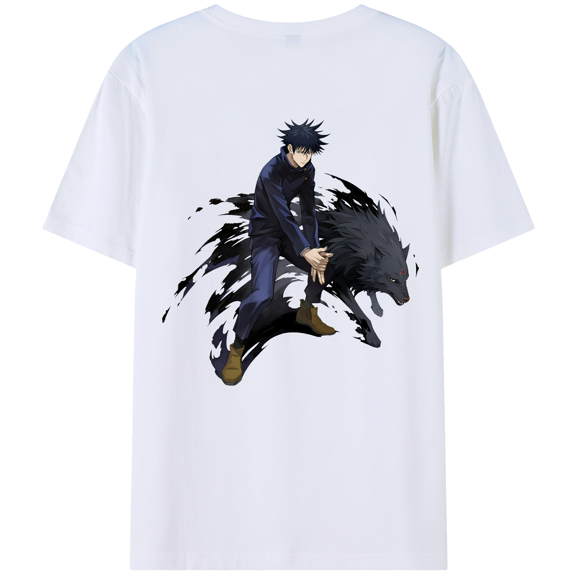 （画像用） 呪術廻戦 Jujutsu Kaisen 綿100％ メンズ半袖Tシャツ（バックプリント） 通気性