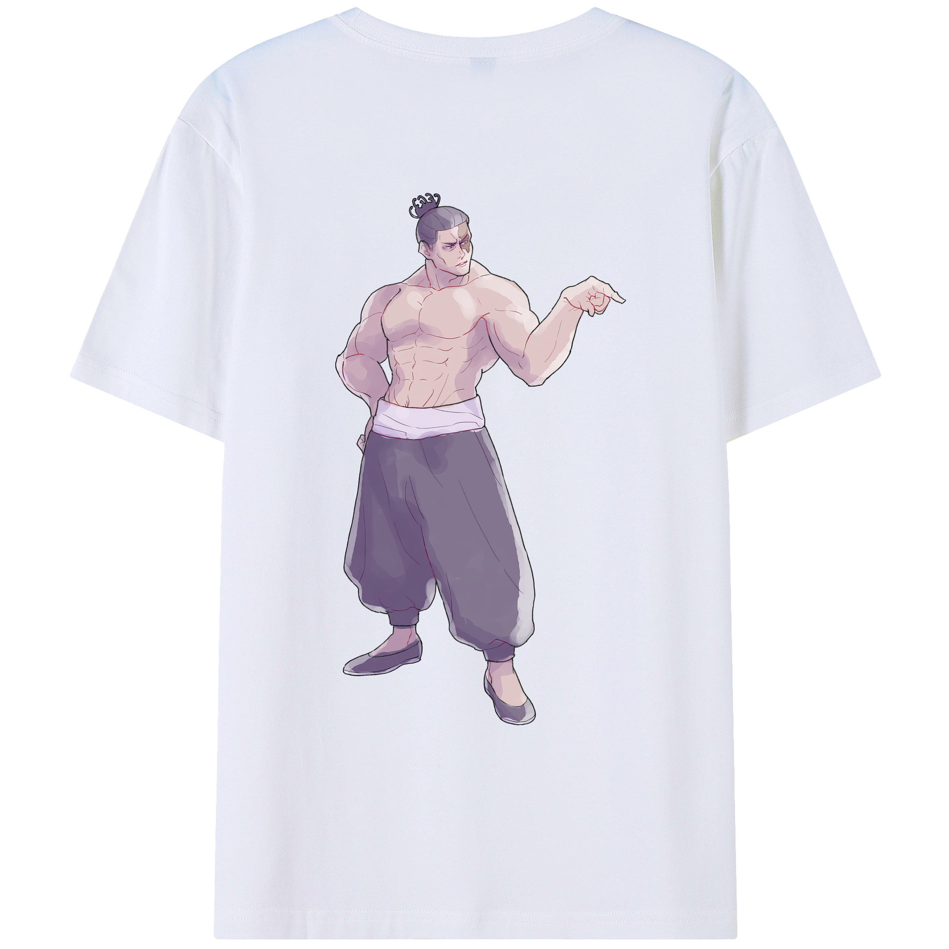 （画像用） 呪術廻戦 Jujutsu Kaisen 綿100％ メンズ半袖Tシャツ（バックプリント） 通気性