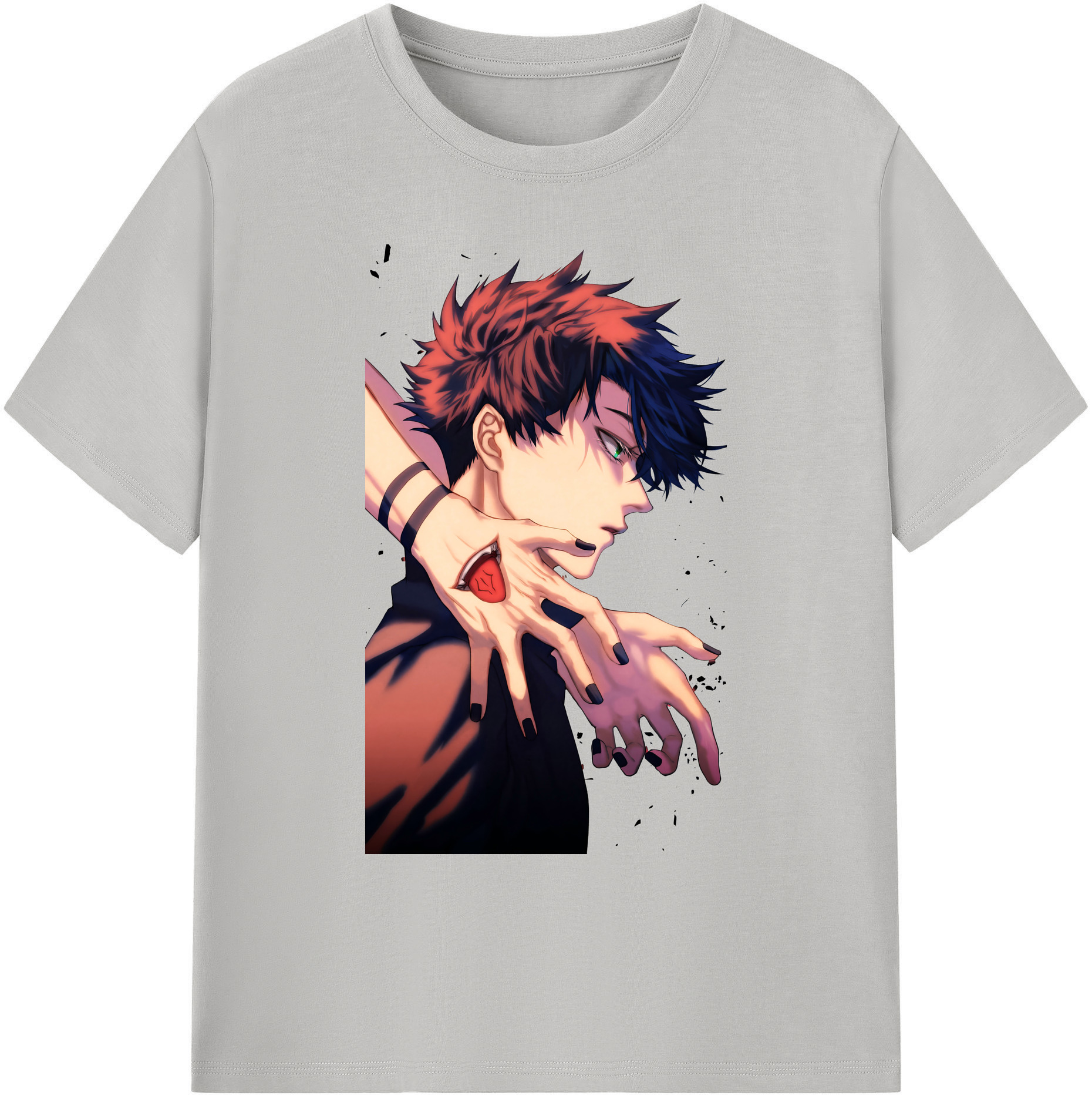 （画像用） 呪術廻戦 Jujutsu Kaisen 綿100％ メンズ半袖Tシャツ｜肌触りやわらか＆通気性