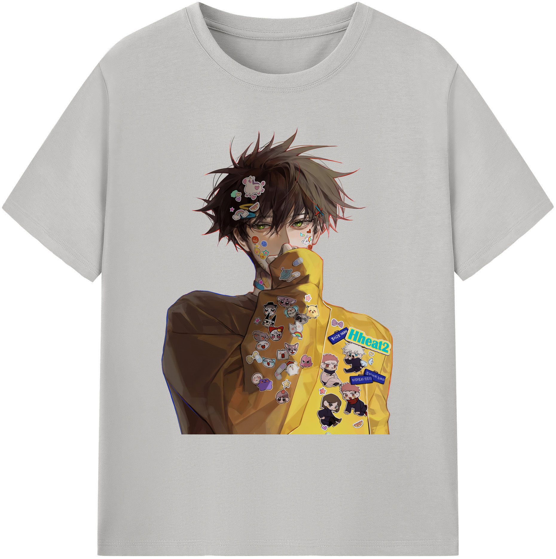 （画像用） 呪術廻戦 Jujutsu Kaisen 綿100％ メンズ半袖Tシャツ｜肌触りやわらか＆通気性