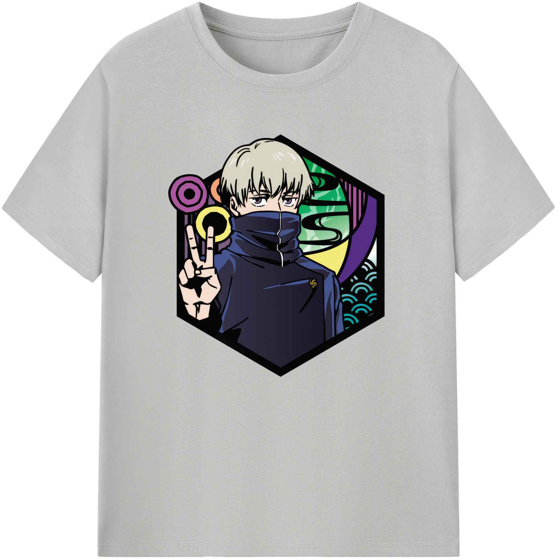 （画像用） 呪術廻戦 Jujutsu Kaisen 綿100％ メンズ半袖Tシャツ｜肌触りやわらか＆通気性