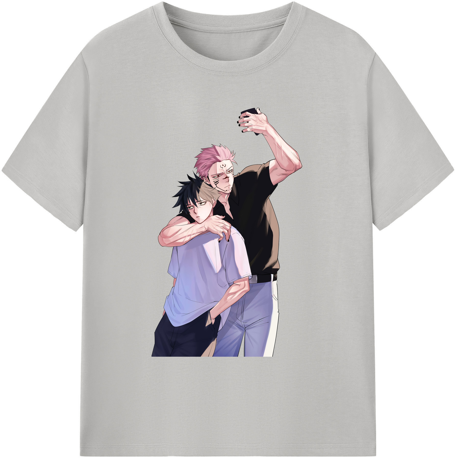 （画像用） 呪術廻戦 Jujutsu Kaisen 綿100％ メンズ半袖Tシャツ｜肌触りやわらか＆通気性