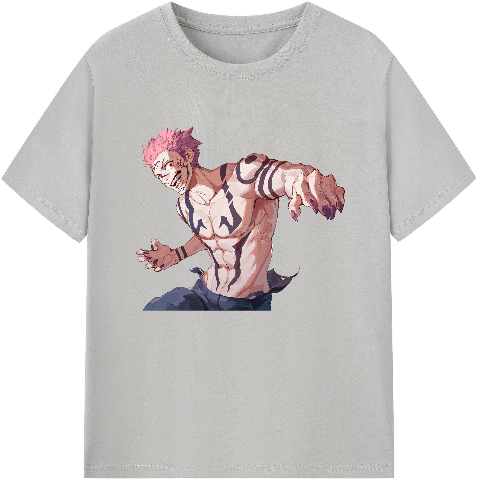 （画像用） 呪術廻戦 Jujutsu Kaisen 綿100％ メンズ半袖Tシャツ｜肌触りやわらか＆通気性