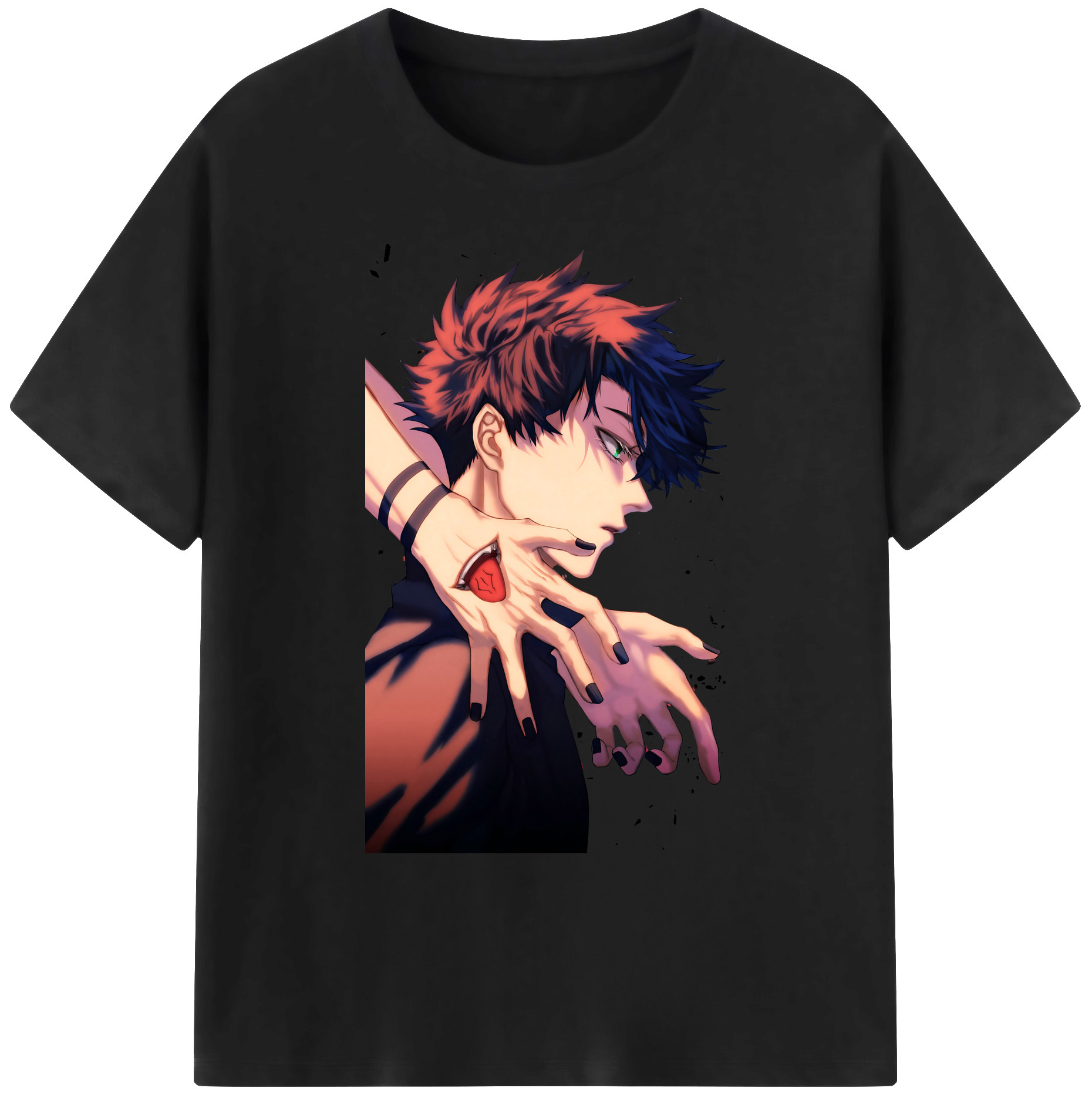 （画像用） 呪術廻戦 Jujutsu Kaisen 綿100％ メンズ半袖Tシャツ｜肌触りやわらか＆通気性