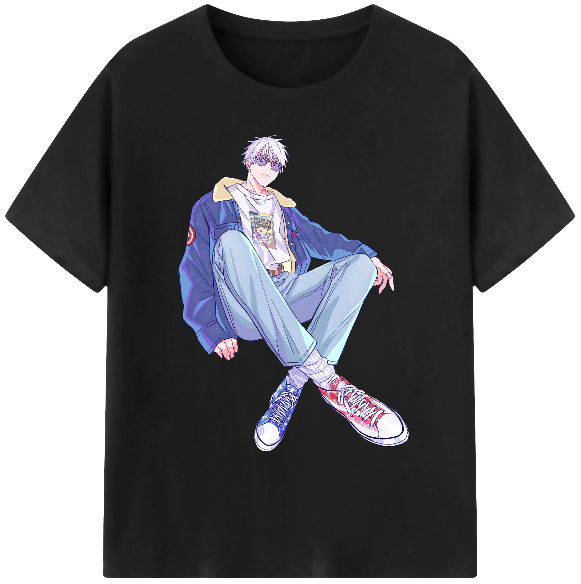 （画像用） 呪術廻戦 Jujutsu Kaisen 綿100％ メンズ半袖Tシャツ｜肌触りやわらか＆通気性