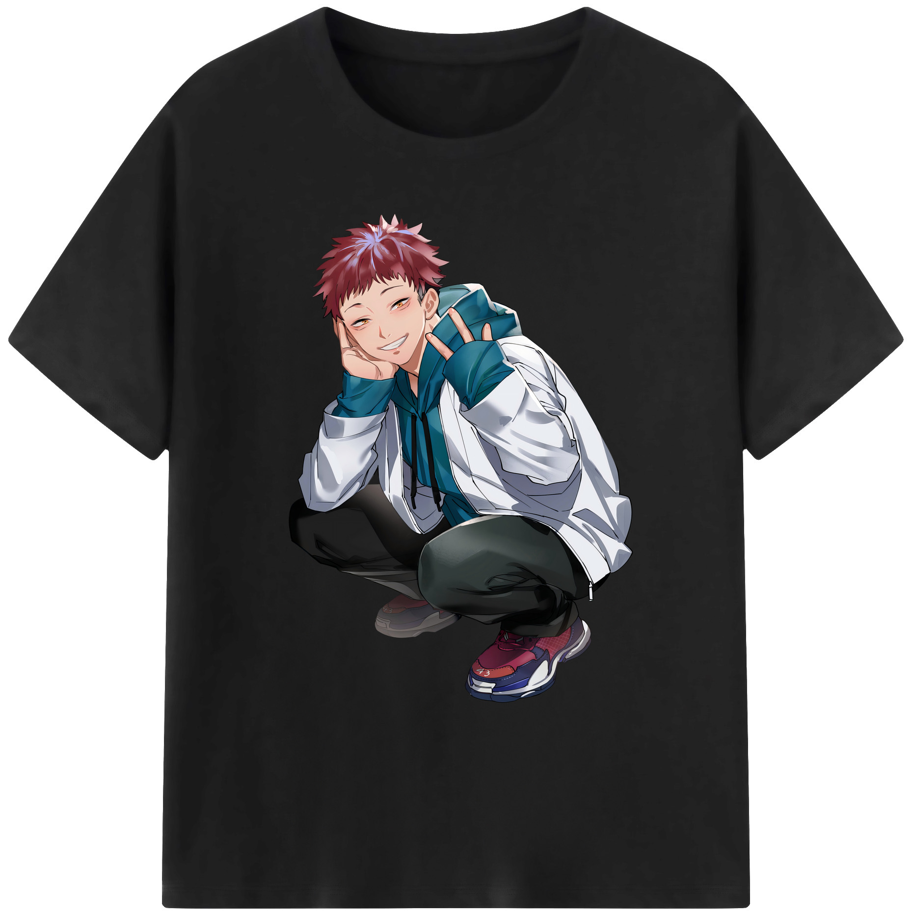 （画像用） 呪術廻戦 Jujutsu Kaisen 綿100％ メンズ半袖Tシャツ｜肌触りやわらか＆通気性