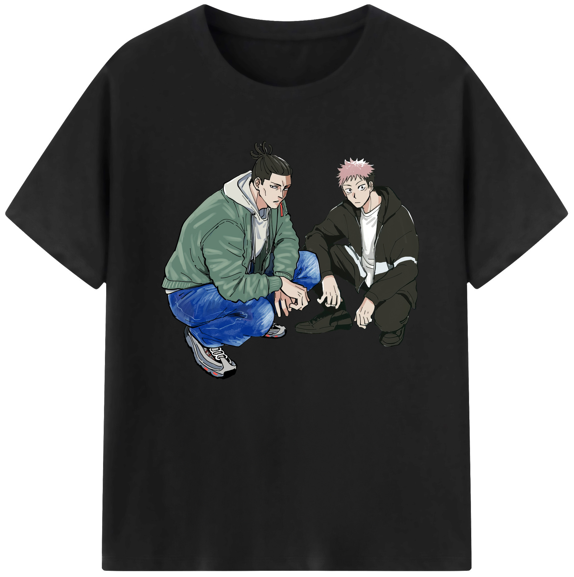 （画像用） 呪術廻戦 Jujutsu Kaisen 綿100％ メンズ半袖Tシャツ｜肌触りやわらか＆通気性