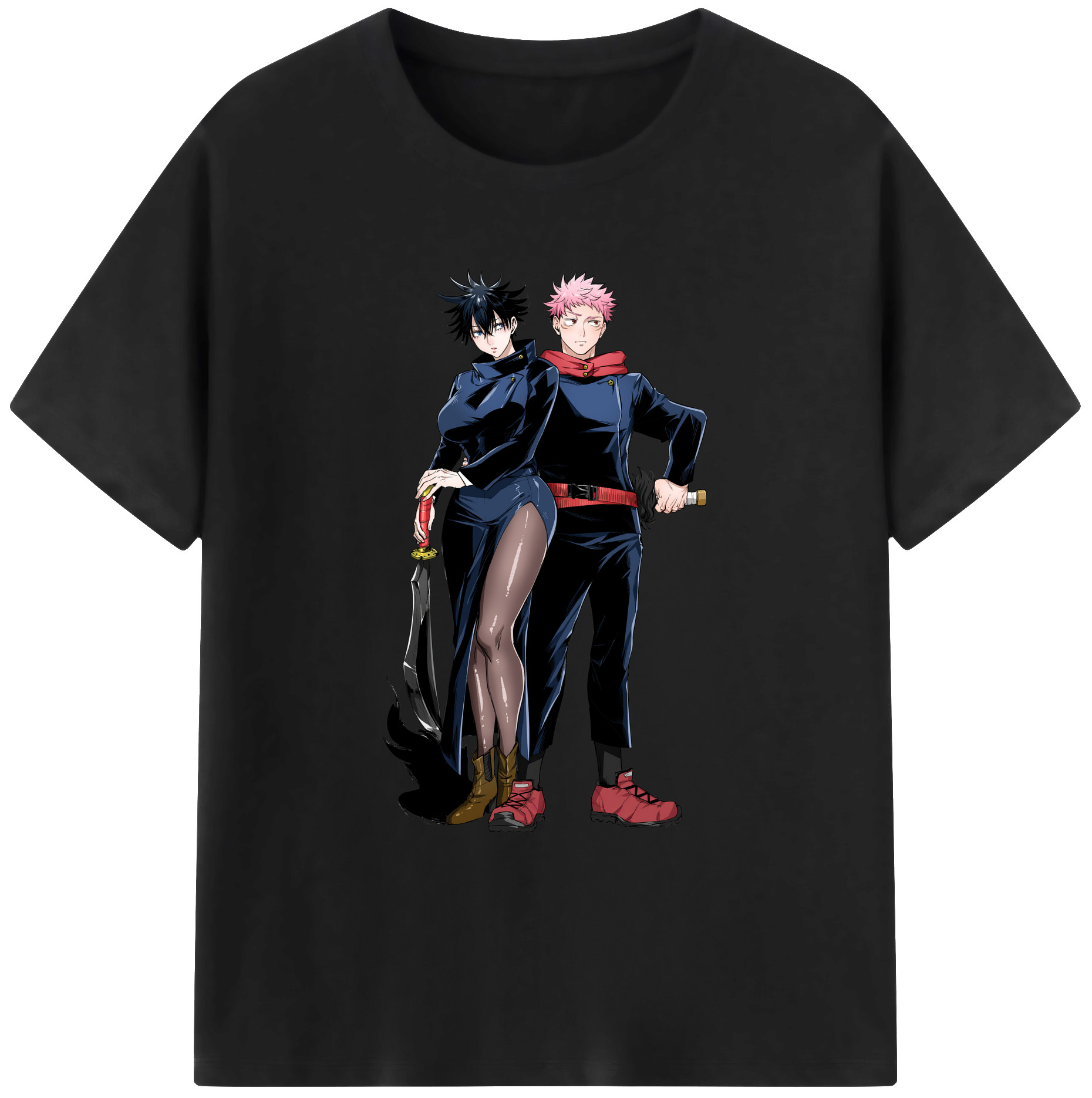 （画像用） 呪術廻戦 Jujutsu Kaisen 綿100％ メンズ半袖Tシャツ｜肌触りやわらか＆通気性