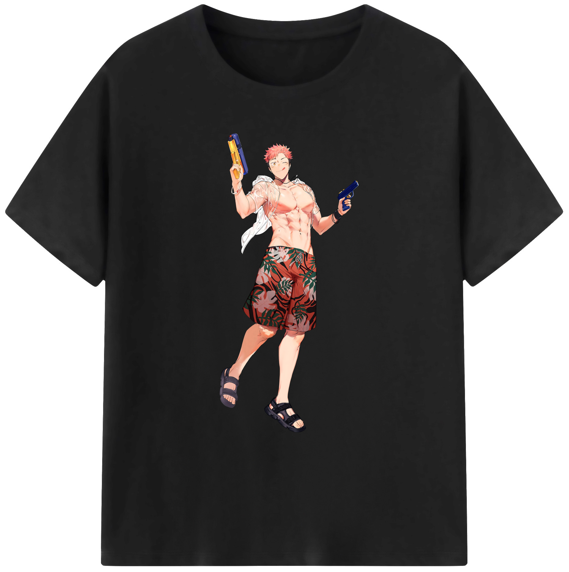 （画像用） 呪術廻戦 Jujutsu Kaisen 綿100％ メンズ半袖Tシャツ｜肌触りやわらか＆通気性
