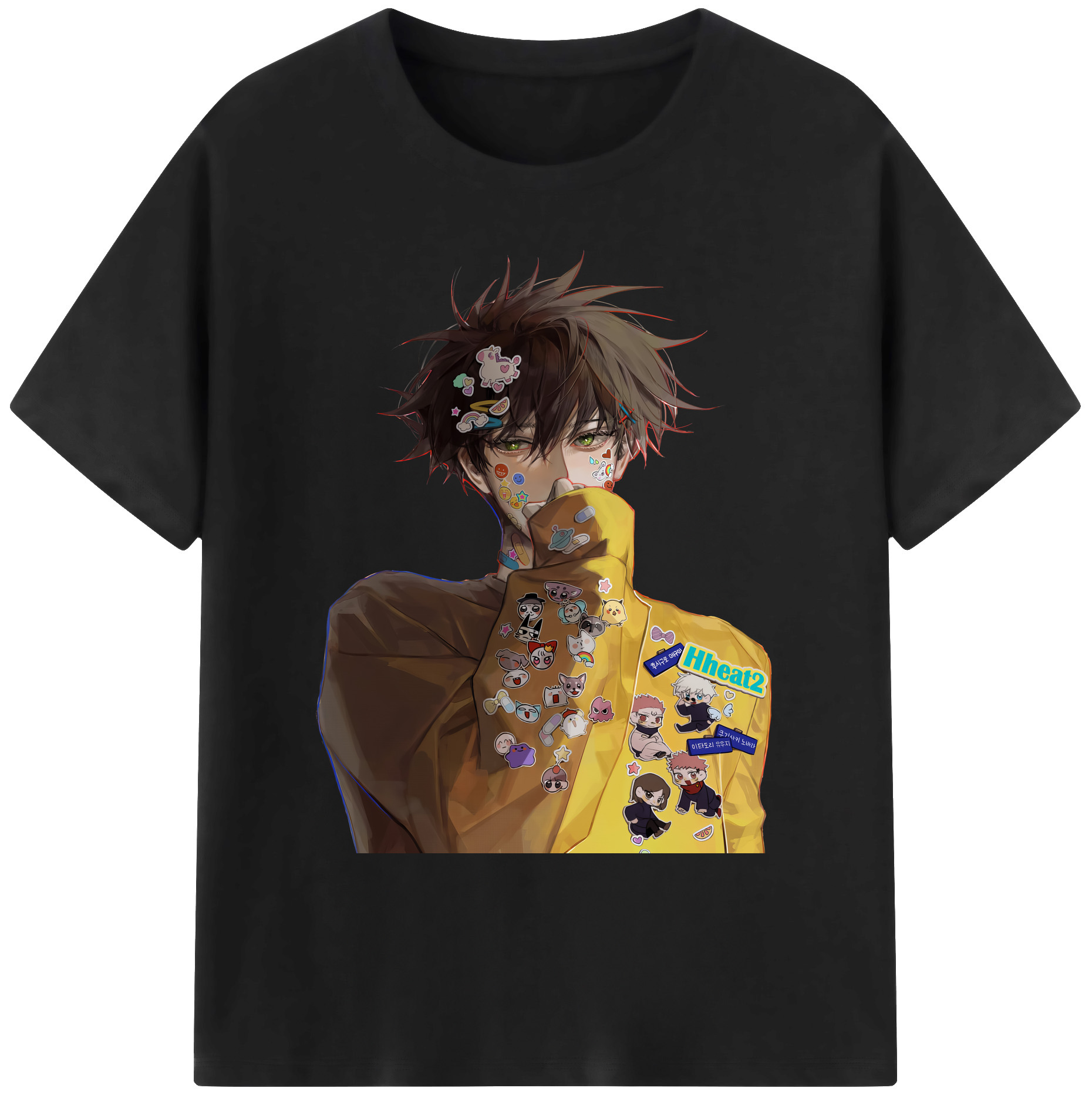 （画像用） 呪術廻戦 Jujutsu Kaisen 綿100％ メンズ半袖Tシャツ｜肌触りやわらか＆通気性