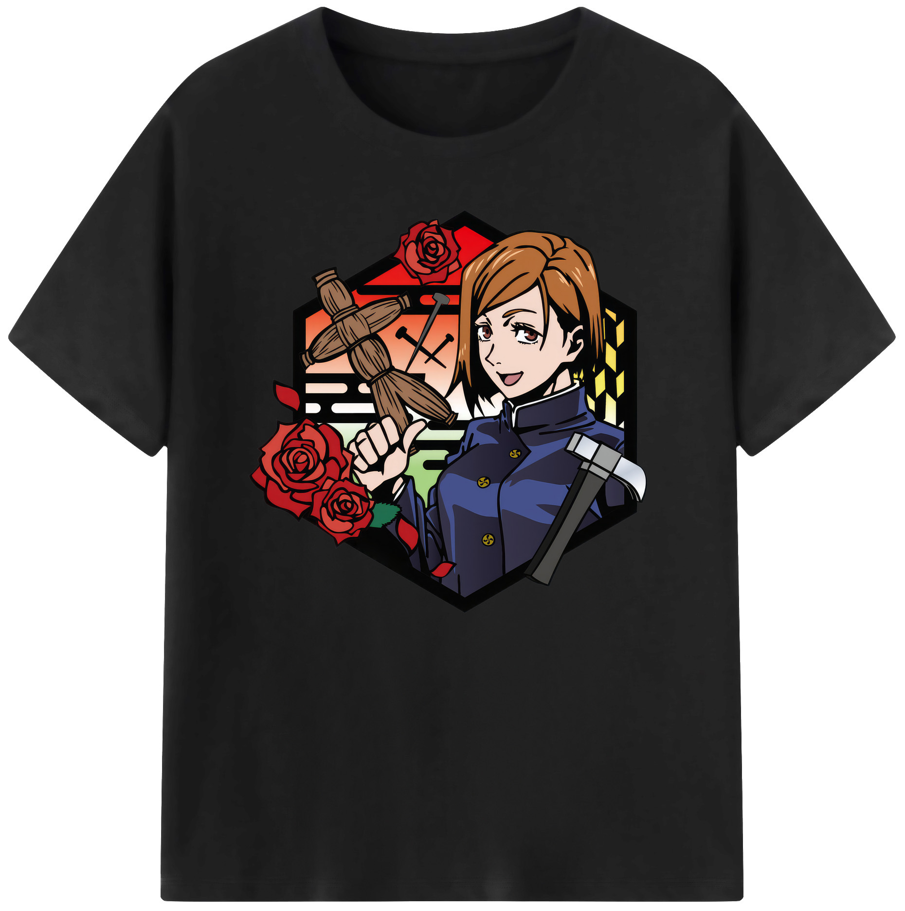 （画像用） 呪術廻戦 Jujutsu Kaisen 綿100％ メンズ半袖Tシャツ｜肌触りやわらか＆通気性